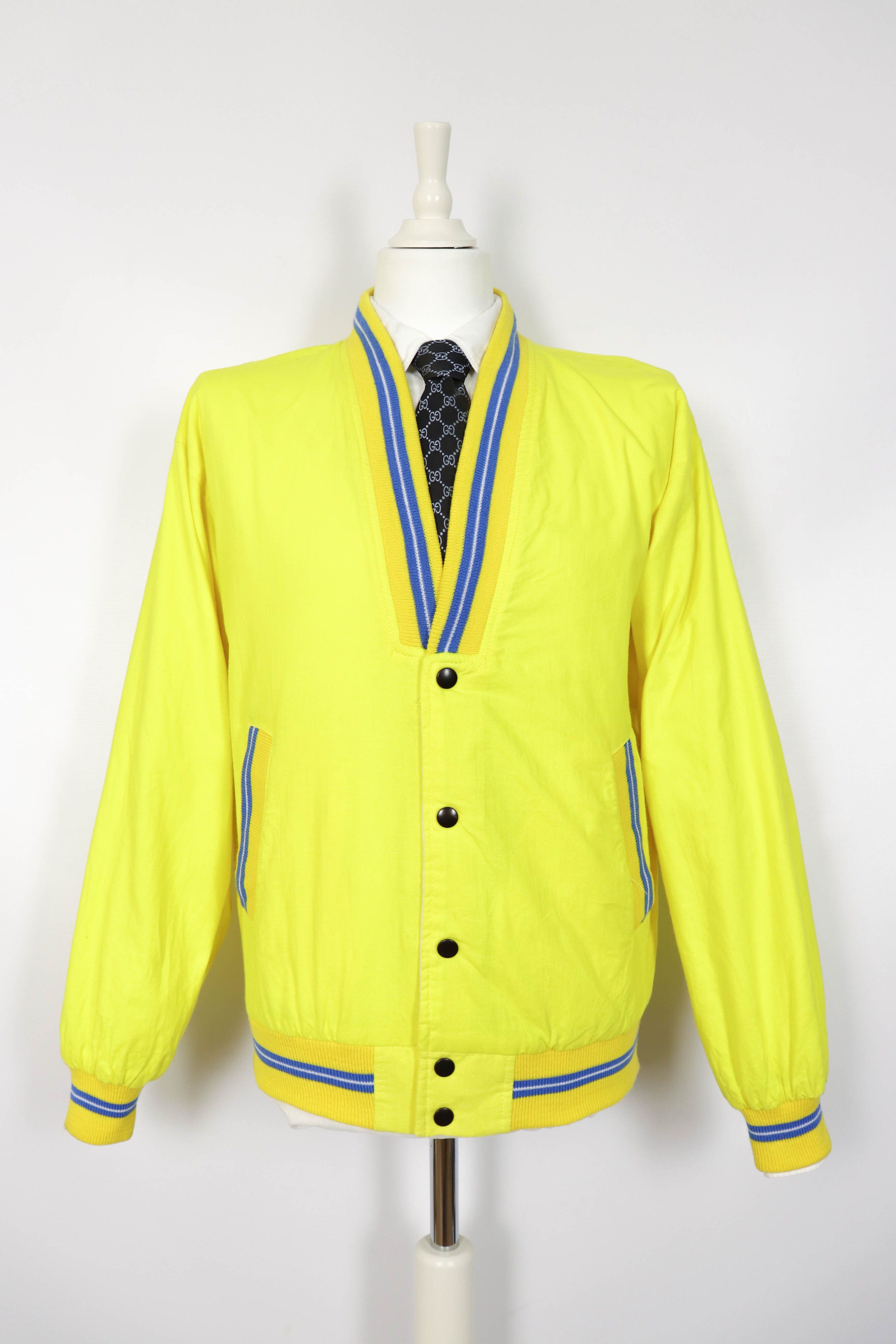 Vintage 80-90s Vintage Made in England Yellow Bomber Jacket Size US M / EU 48-50 / 2 - 1 Thumbnail