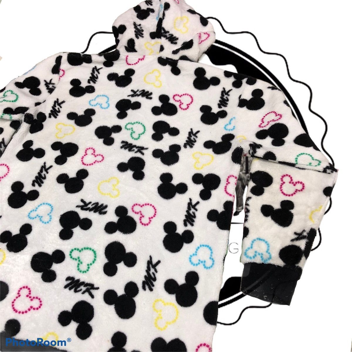Disney Vintage 90's Disney Fullprint Fleece Zipper Hoodie Size US L / EU 52-54 / 3 - 4 Thumbnail