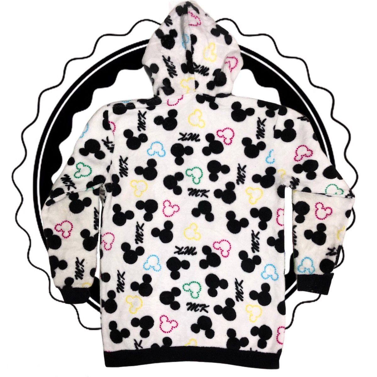 Disney Vintage 90's Disney Fullprint Fleece Zipper Hoodie Size US L / EU 52-54 / 3 - 3 Thumbnail