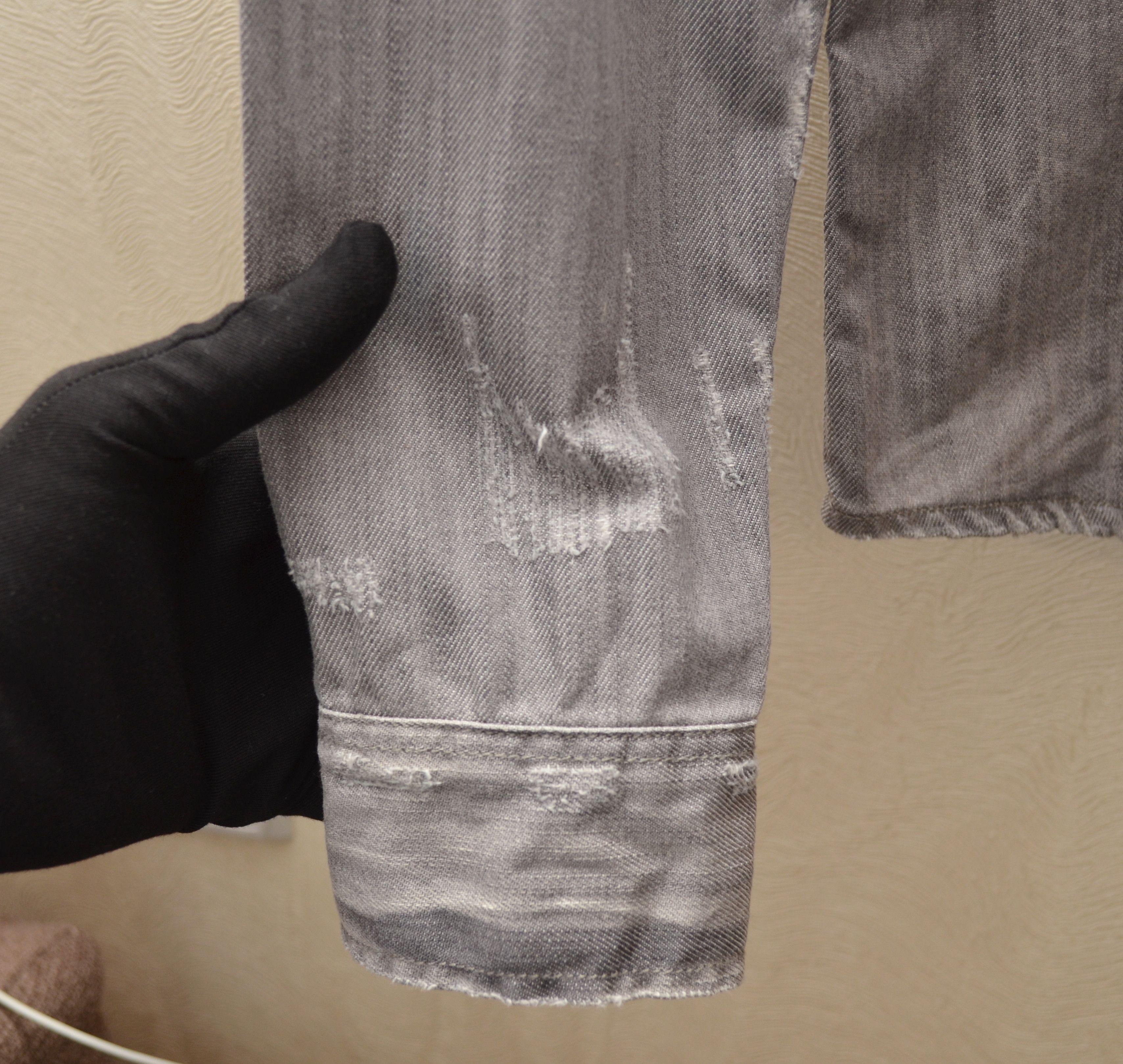 Allsaints Allsaints Ikemat LS Denim Shirt Destroyed Grey Sz Small Size US S / EU 44-46 / 1 - 7 Thumbnail
