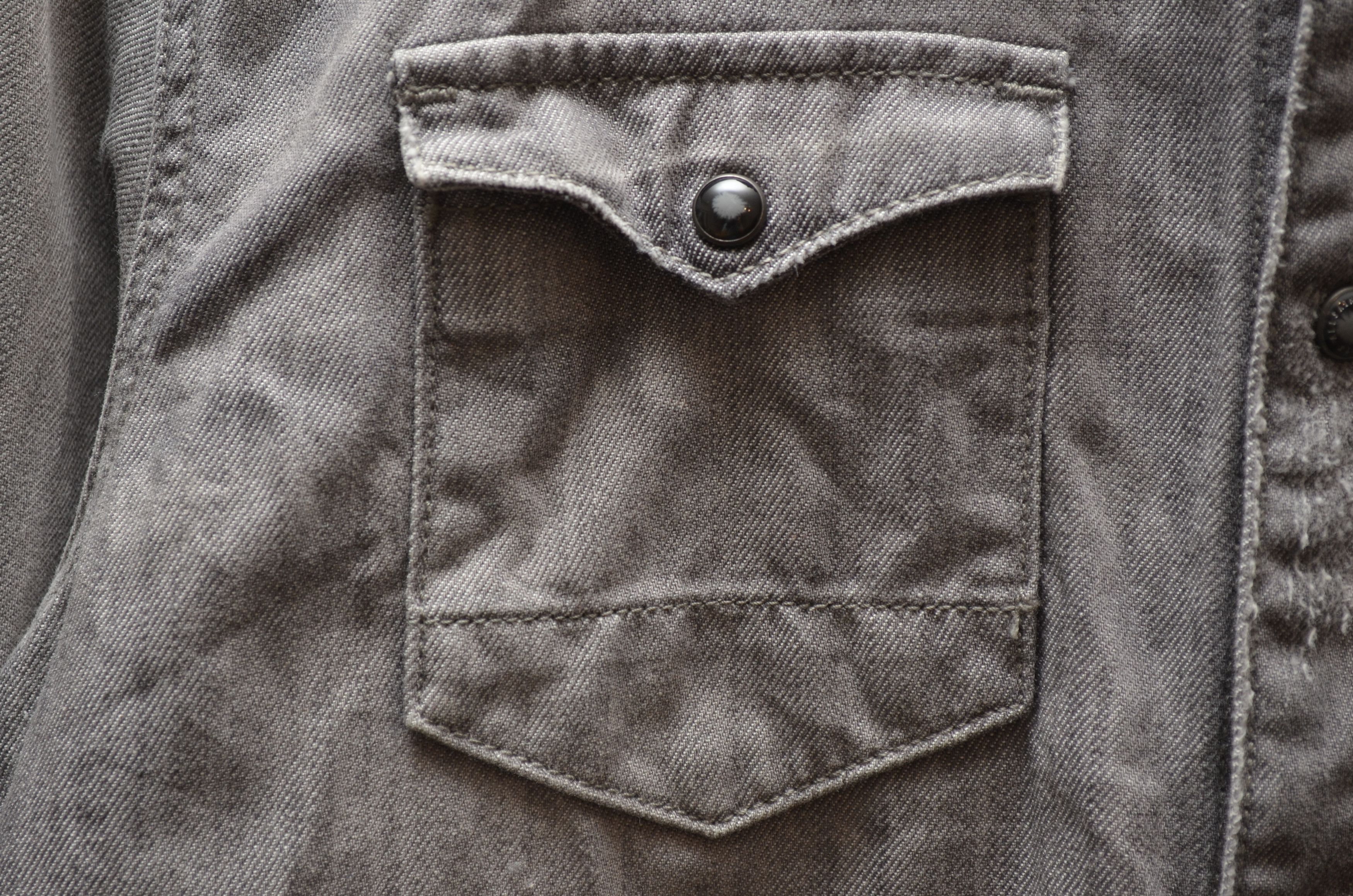 Allsaints Allsaints Ikemat LS Denim Shirt Destroyed Grey Sz Small Size US S / EU 44-46 / 1 - 8 Thumbnail