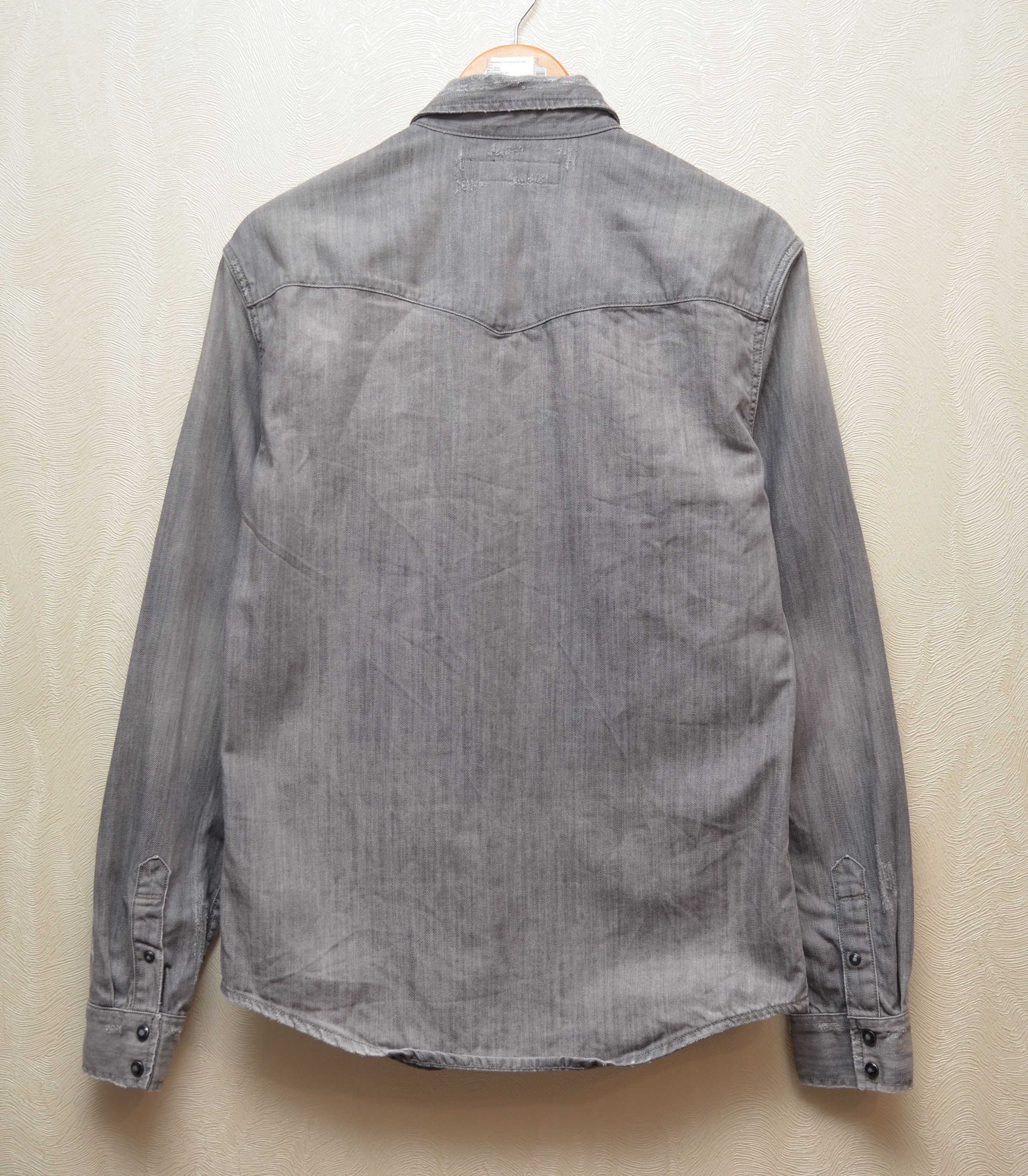Allsaints Allsaints Ikemat LS Denim Shirt Destroyed Grey Sz Small Size US S / EU 44-46 / 1 - 9 Thumbnail