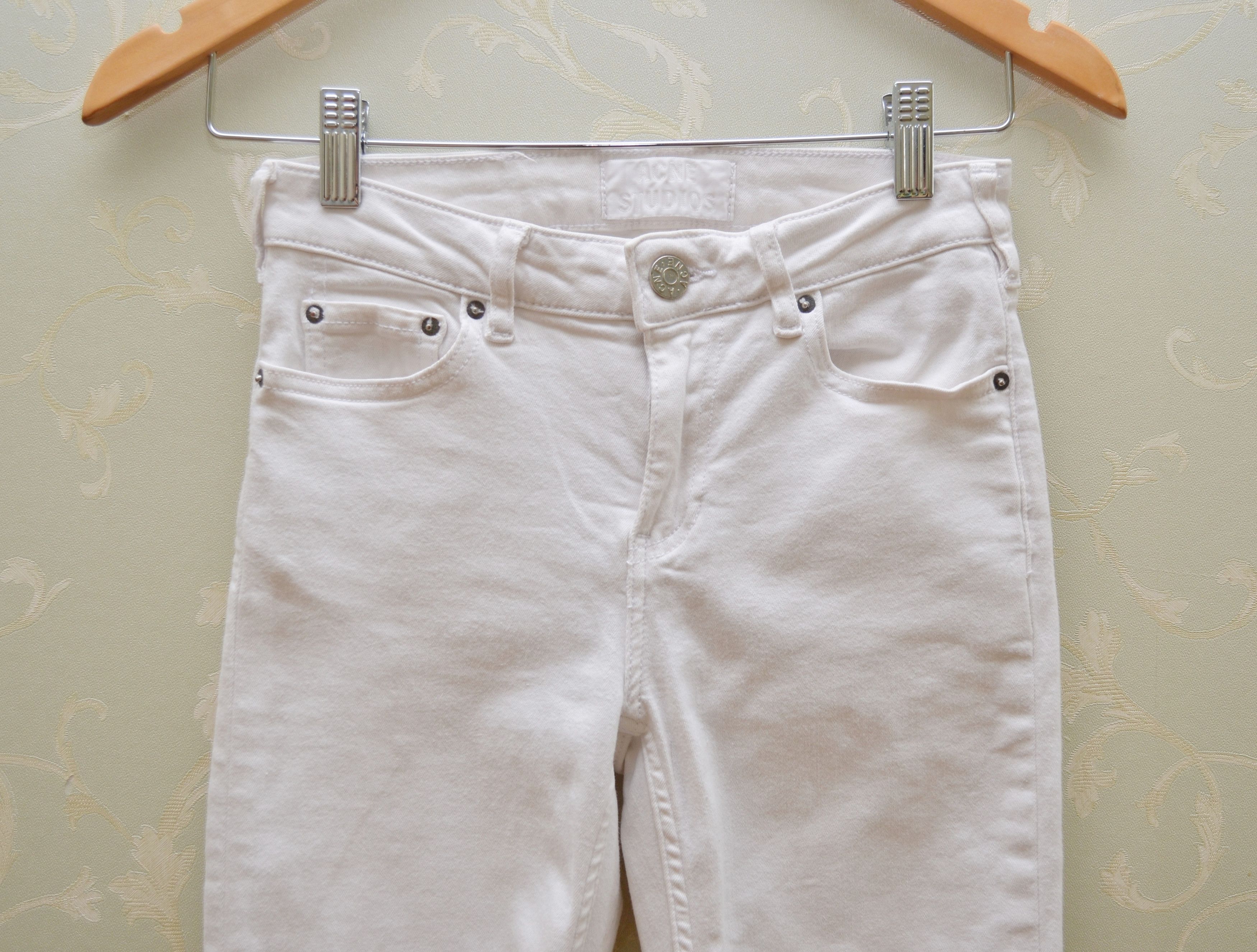 Acne Studios ACNE STUDIOS Skin 5 Optic White Size 26/34 Denim Jeans Size 26" / US 2 / IT 38 - 2 Thumbnail