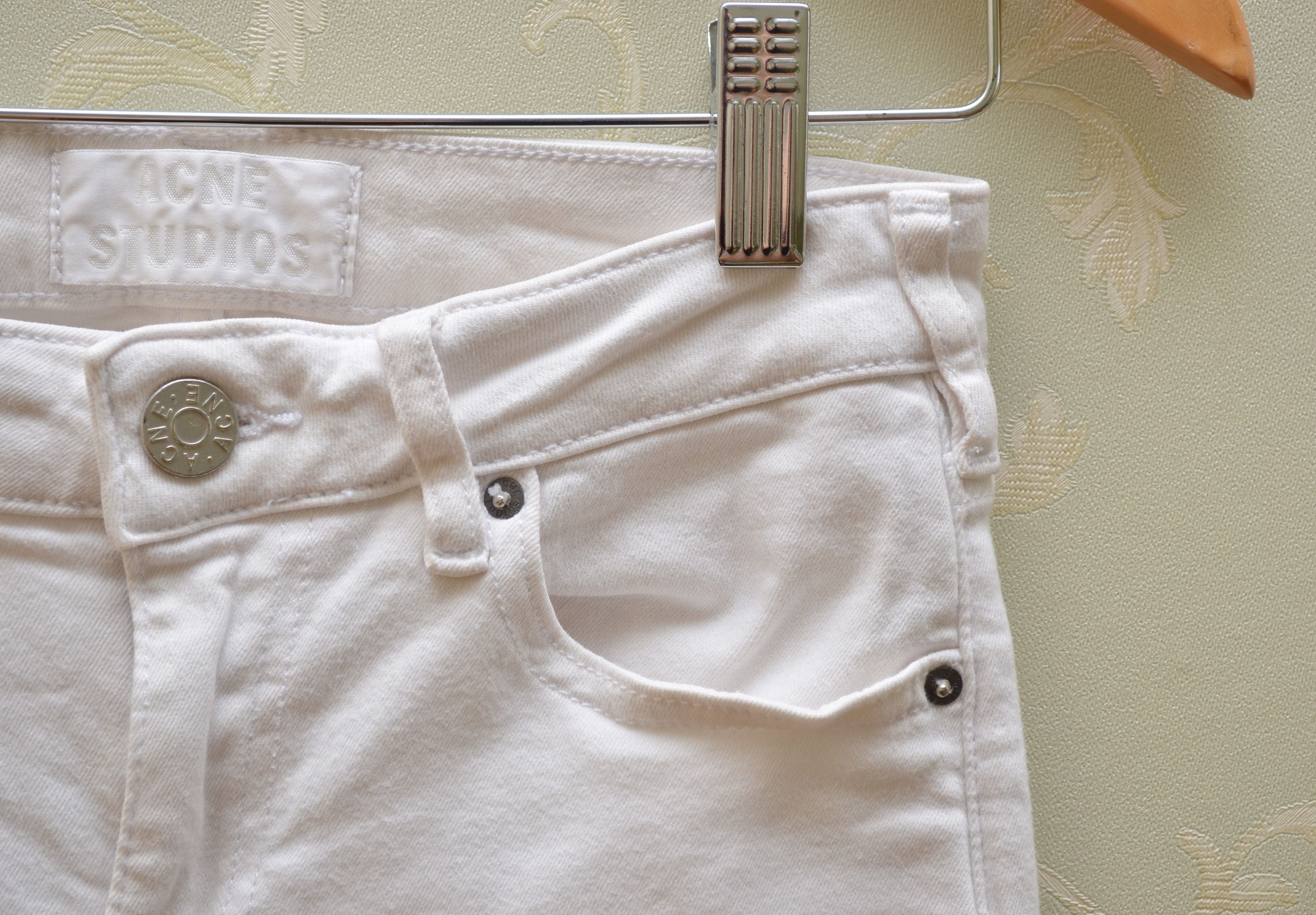 Acne Studios ACNE STUDIOS Skin 5 Optic White Size 26/34 Denim Jeans Size 26" / US 2 / IT 38 - 4 Thumbnail