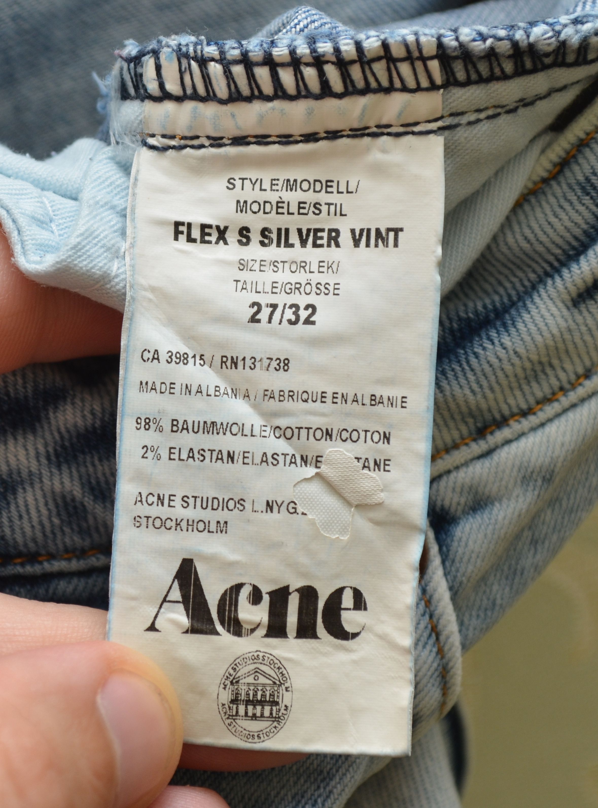 Acne Studios ACNE STUDIOS Flex S Silver Vint White Blue Size 27/32 Jeans Size 27" / US 4 / IT 40 - 10 Thumbnail