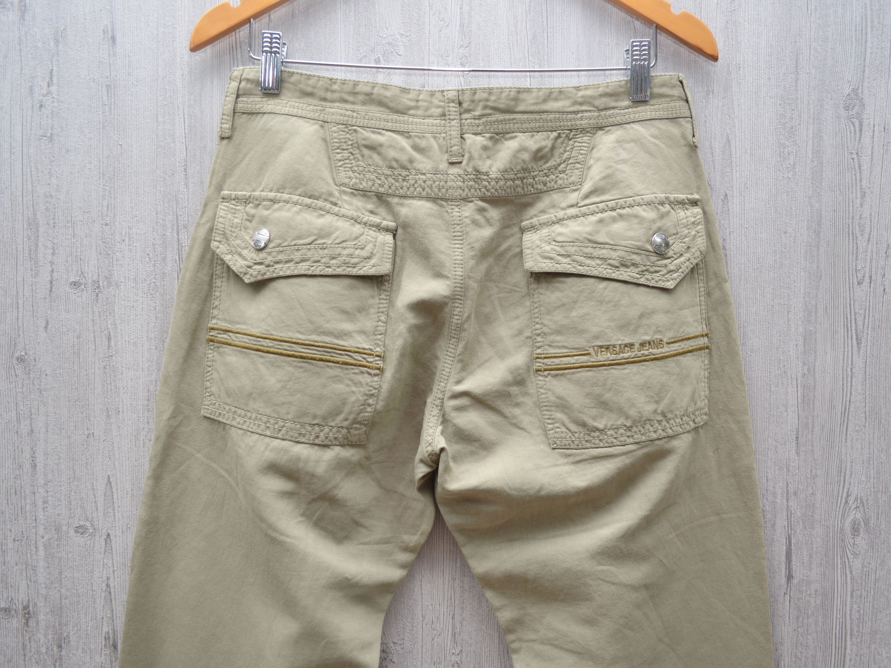 Versace × Versace Jeans Couture Versace Jeans Cargo Pants Beige Cotton Linen Sz W30 L34 Size US 30 / EU 46 - 11 Thumbnail