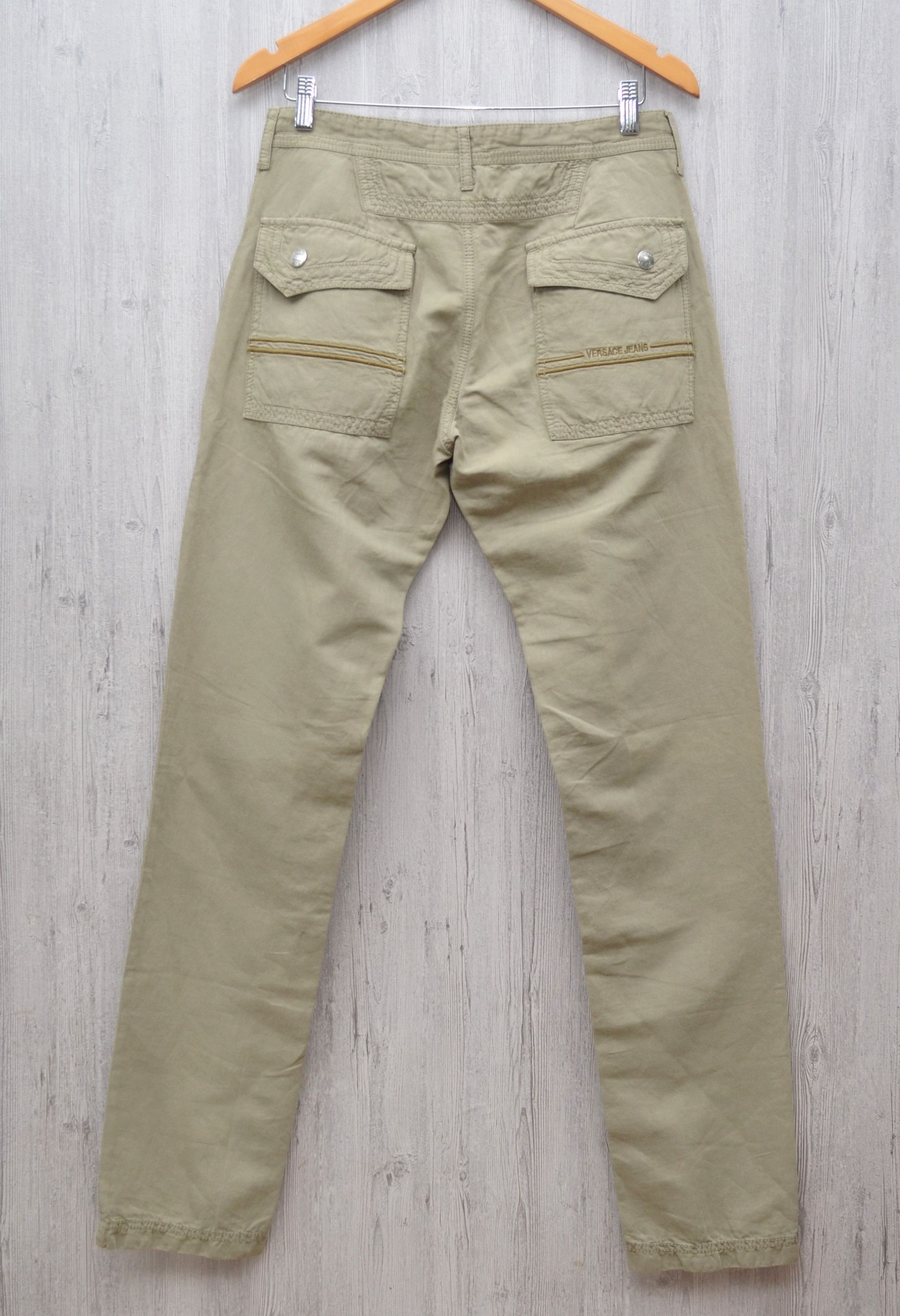Versace × Versace Jeans Couture Versace Jeans Cargo Pants Beige Cotton Linen Sz W30 L34 Size US 30 / EU 46 - 10 Thumbnail