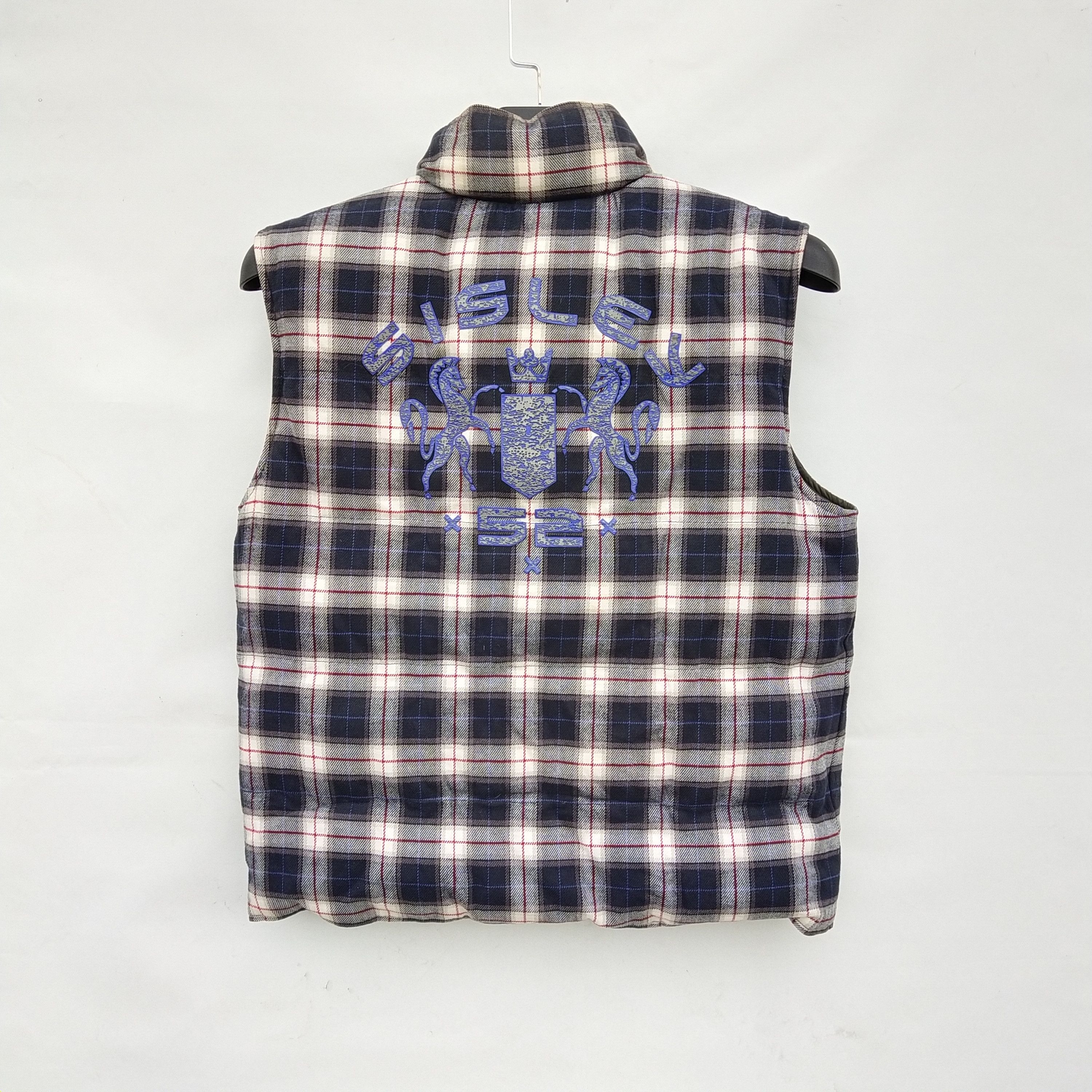 Japanese Brand Sisley Riversible Puffer Vest Big Logo Spellout Size US M / EU 48-50 / 2 - 2 Thumbnail