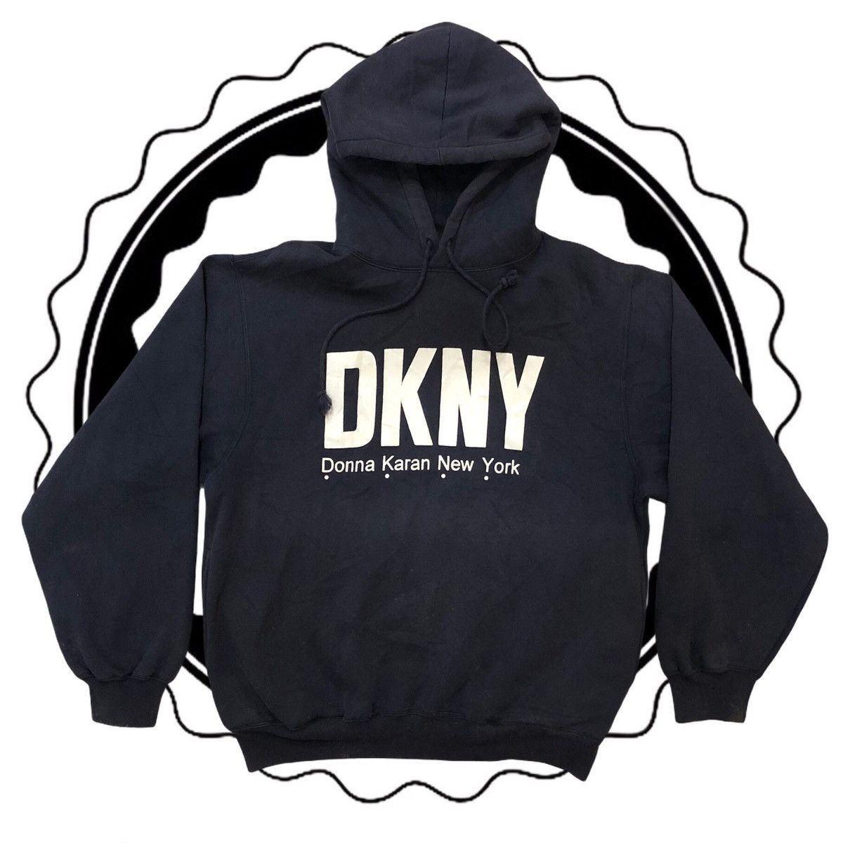 DKNY Vintage DKNY Big Logo Sweashirt Hoodie Size US L / EU 52-54 / 3 - 1 Thumbnail