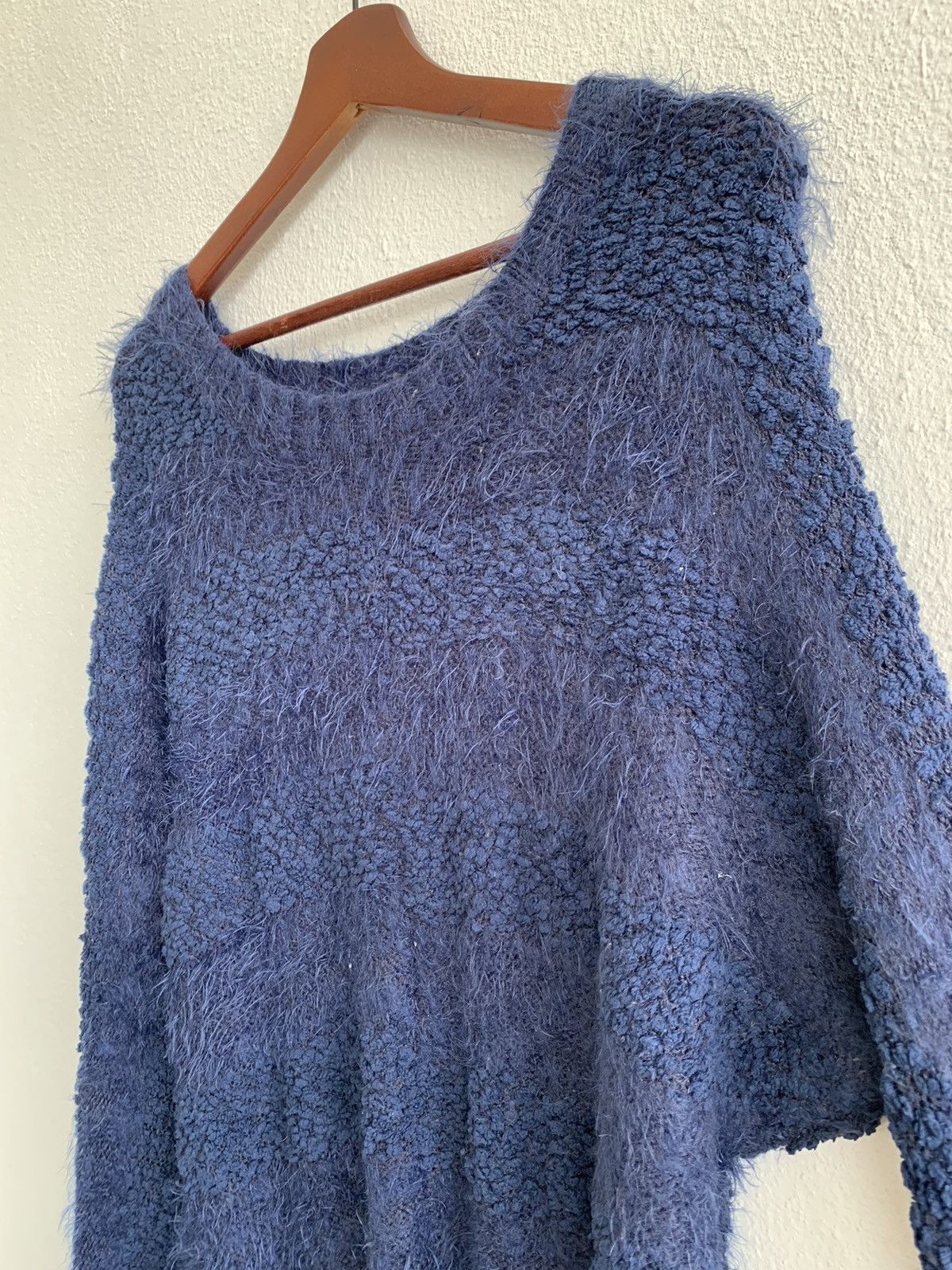 Japanese Brand POUSSE CAFE Fur Fleece Striped Abstract Shaggy Sweatshirt Size M / US 6-8 / IT 42-44 - 3 Thumbnail
