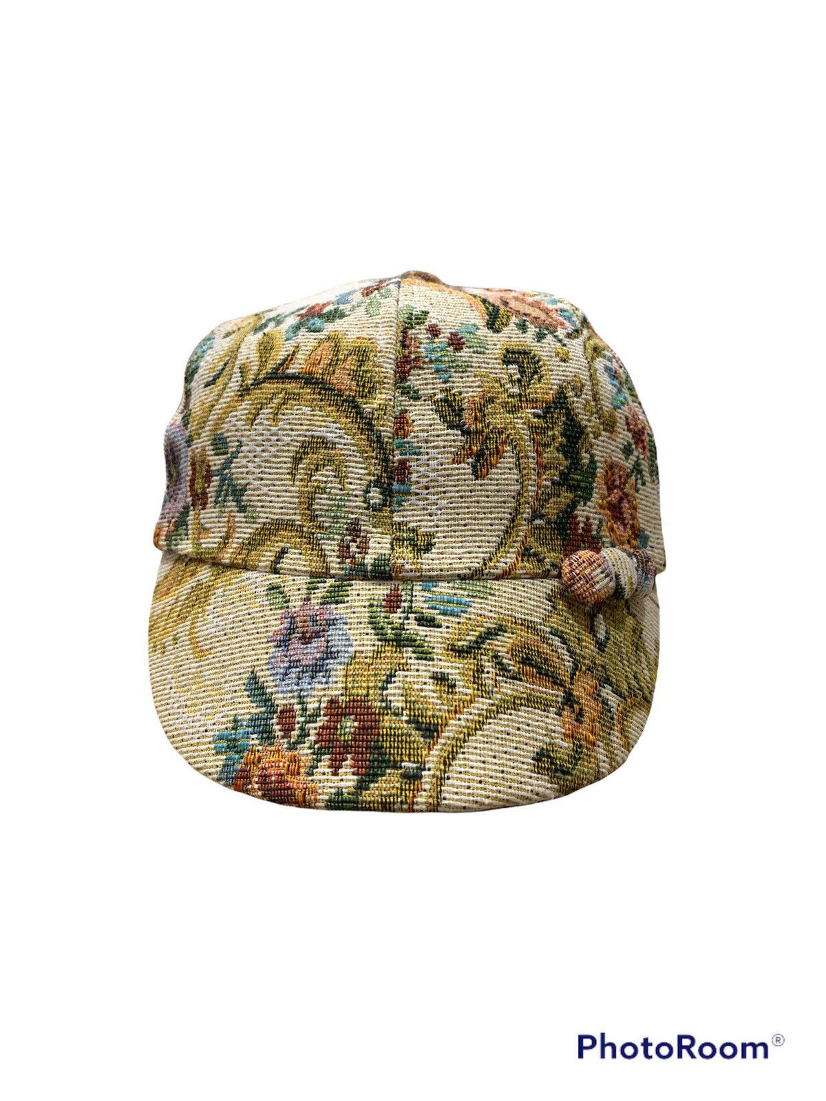 Japanese Brand × Vintage KURIHARA TAPESTRY UPHOLSTERY CAP HAT Size ONE SIZE - 1 Thumbnail