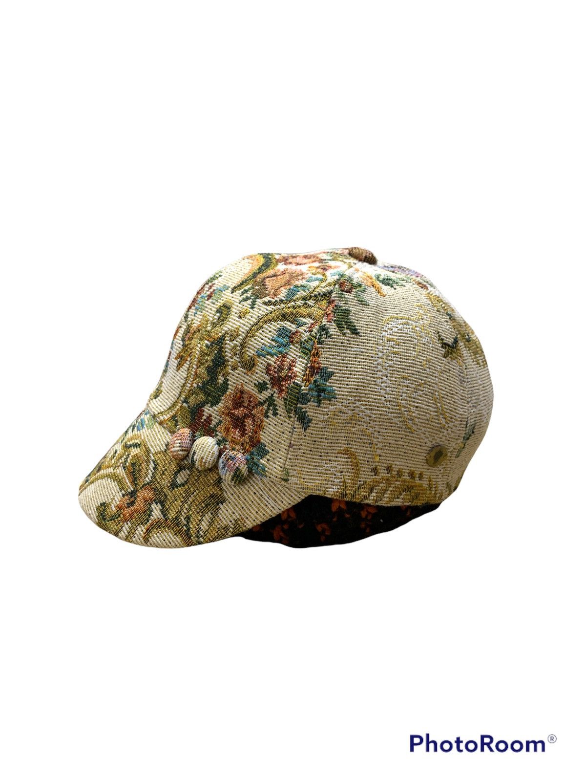 Japanese Brand × Vintage KURIHARA TAPESTRY UPHOLSTERY CAP HAT Size ONE SIZE - 2 Thumbnail