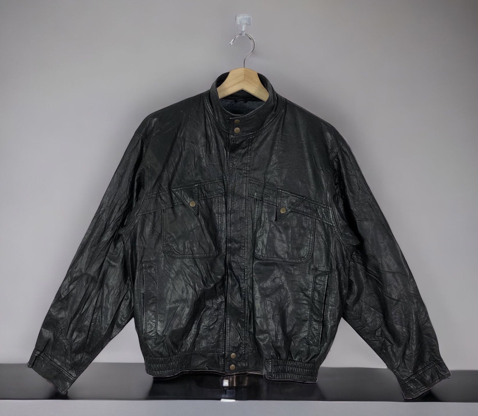 Vintage RARE🔥VINTAGE 80’S SAN MIRAGE COWHIDE BOMBER LEATHER JACKET Size US M / EU 48-50 / 2 - 2 Thumbnail