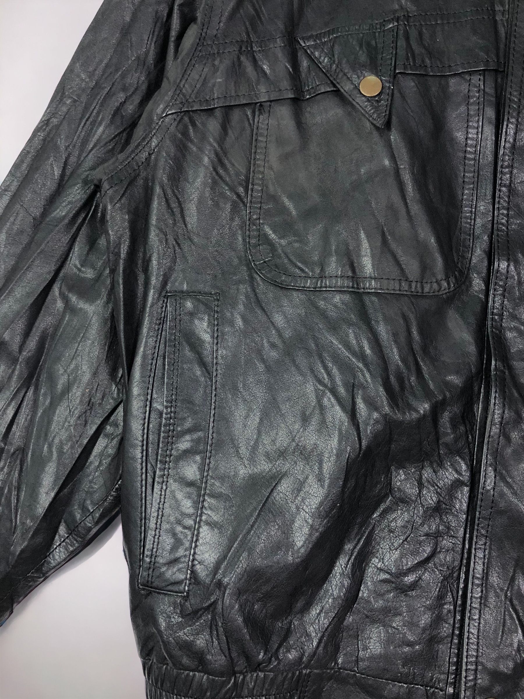 Vintage RARE🔥VINTAGE 80’S SAN MIRAGE COWHIDE BOMBER LEATHER JACKET Size US M / EU 48-50 / 2 - 7 Thumbnail