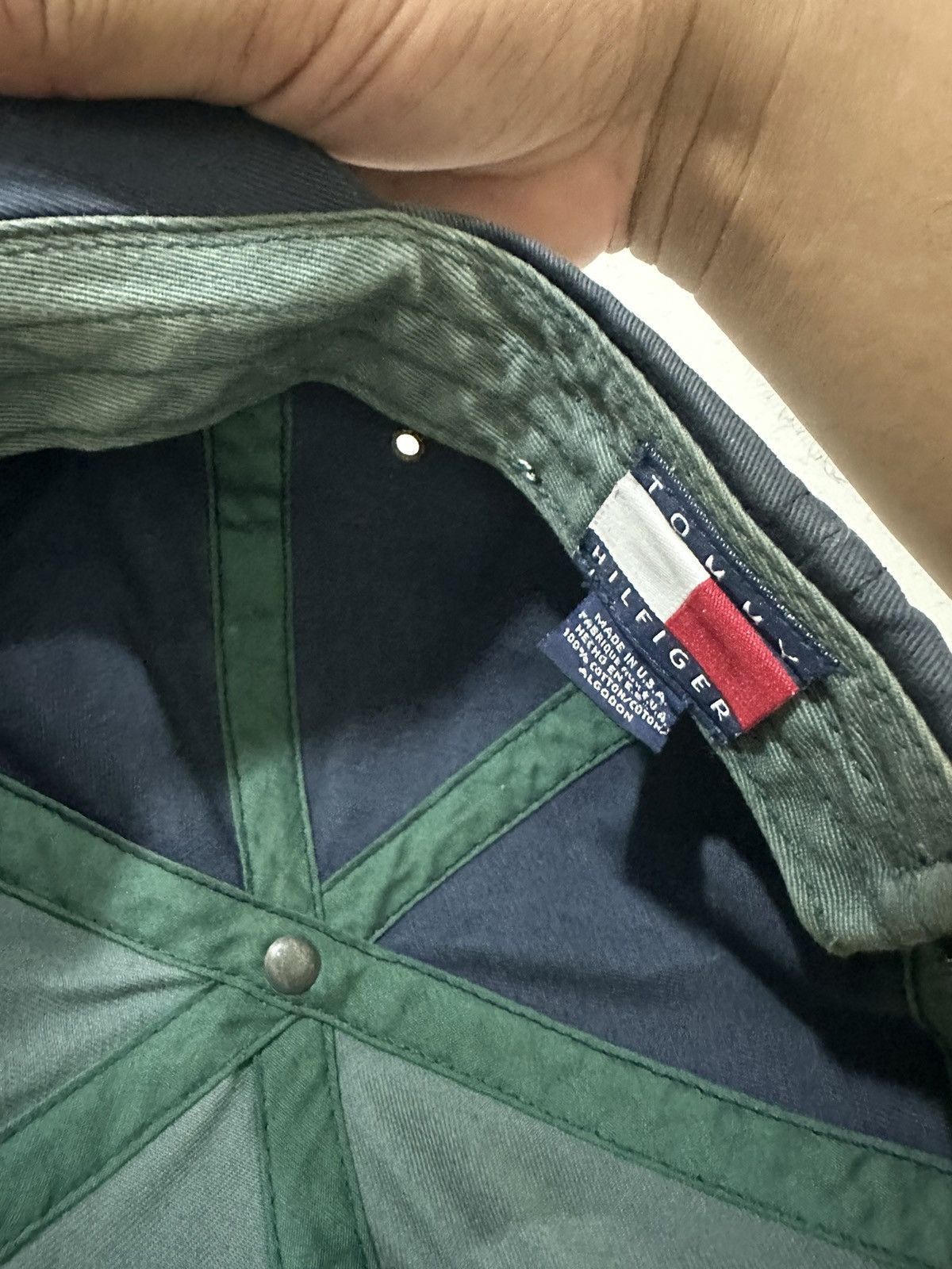 Tommy Hilfiger 90’s Tommy Surfing 2 Tones Color Block Made In USA Hat Size ONE SIZE - 6 Thumbnail