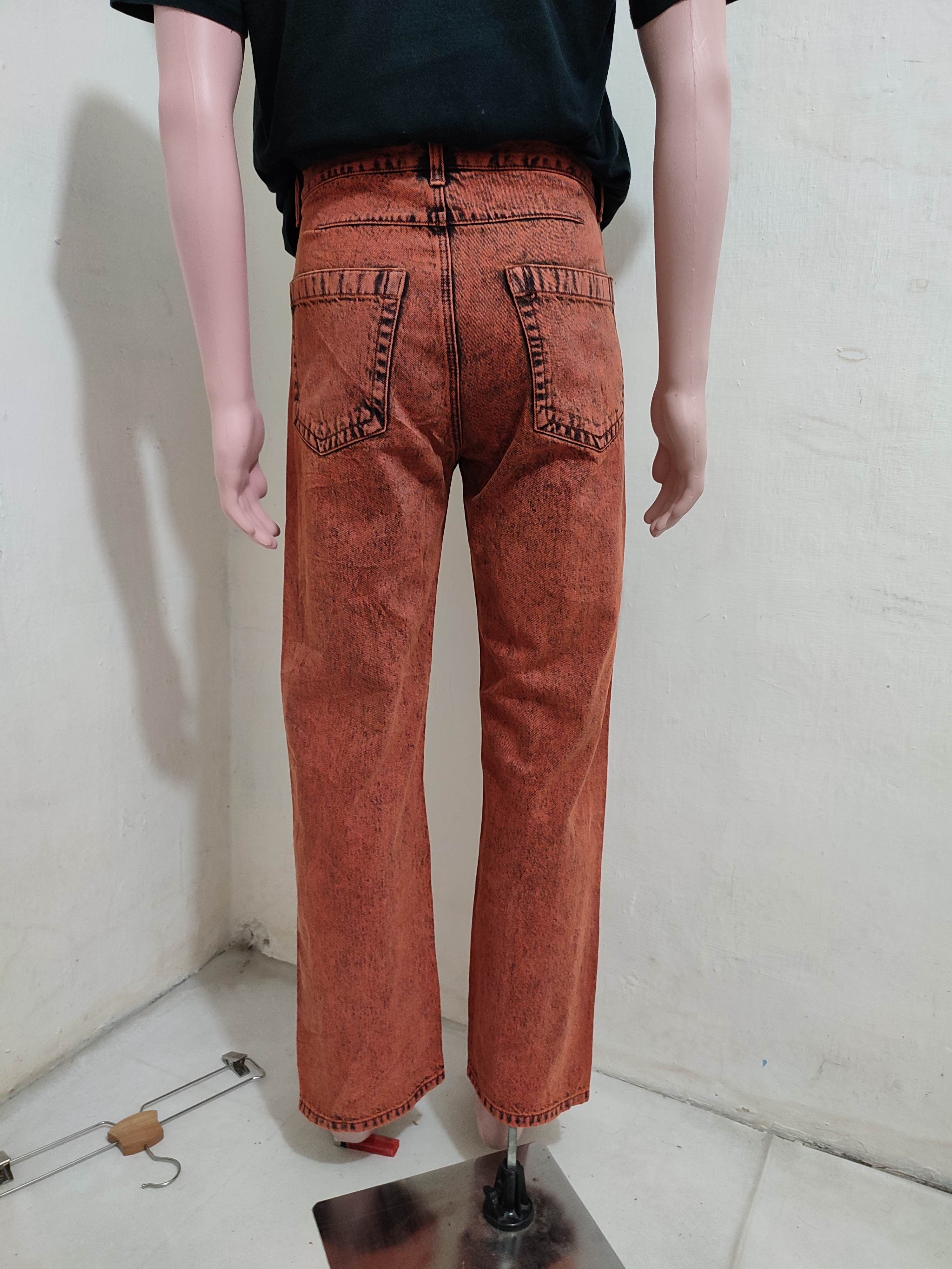 Wooyoungmi Wooyoungmi Paris Orange Washed Denim Jeans Size US 30 / EU 46 - 15 Thumbnail