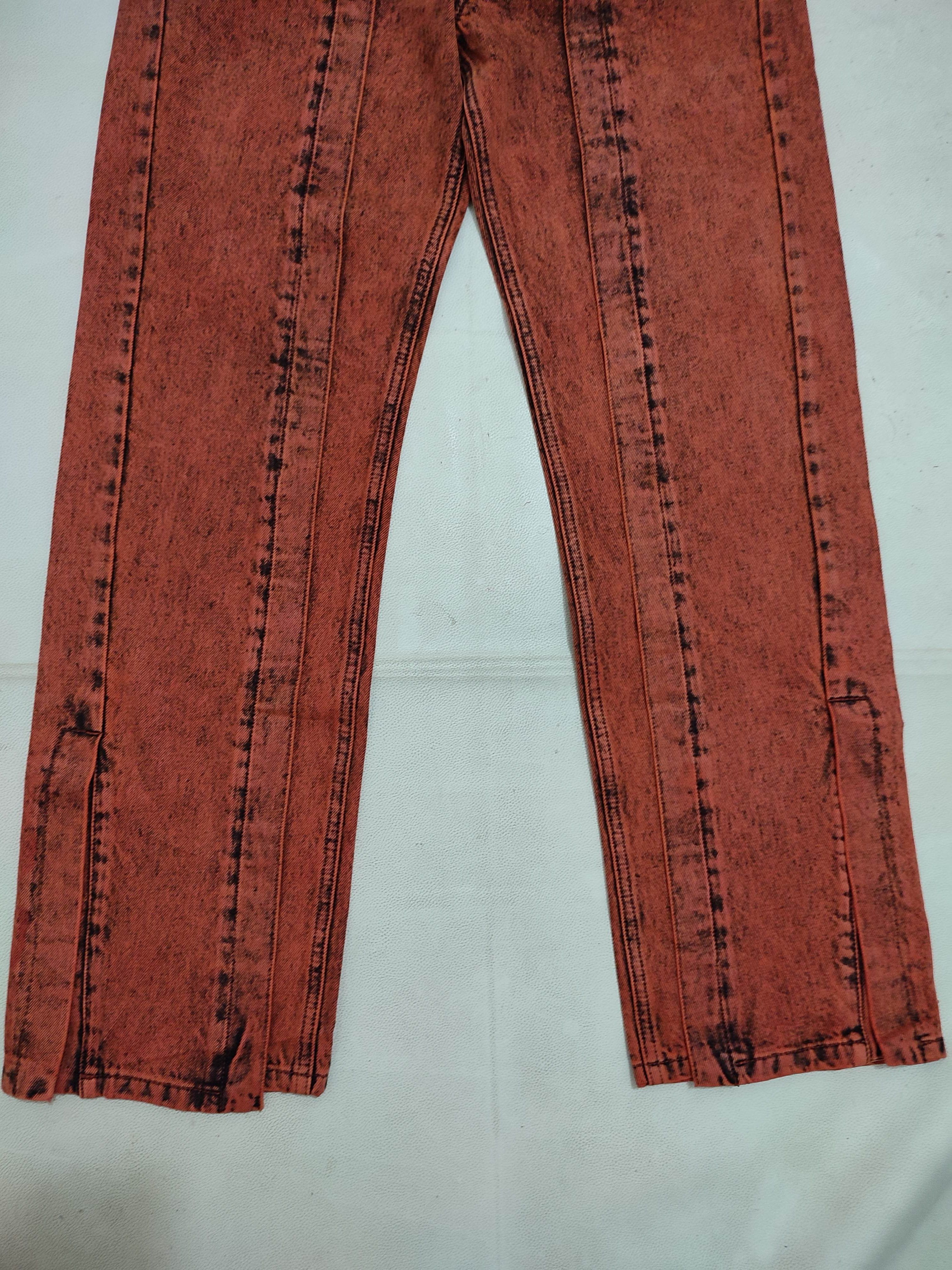 Wooyoungmi Wooyoungmi Paris Orange Washed Denim Jeans Size US 30 / EU 46 - 3 Thumbnail