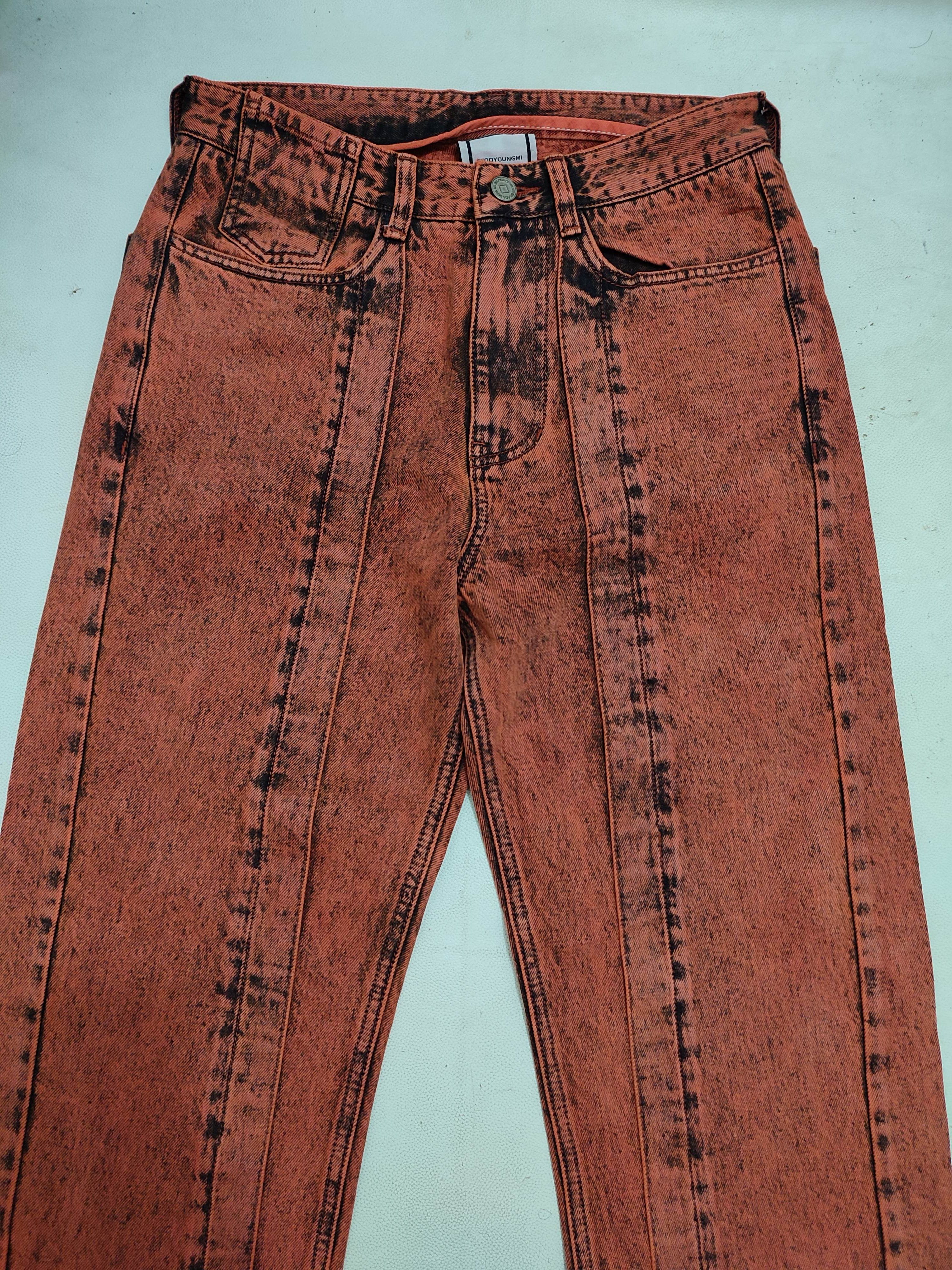 Wooyoungmi Wooyoungmi Paris Orange Washed Denim Jeans Size US 30 / EU 46 - 2 Thumbnail