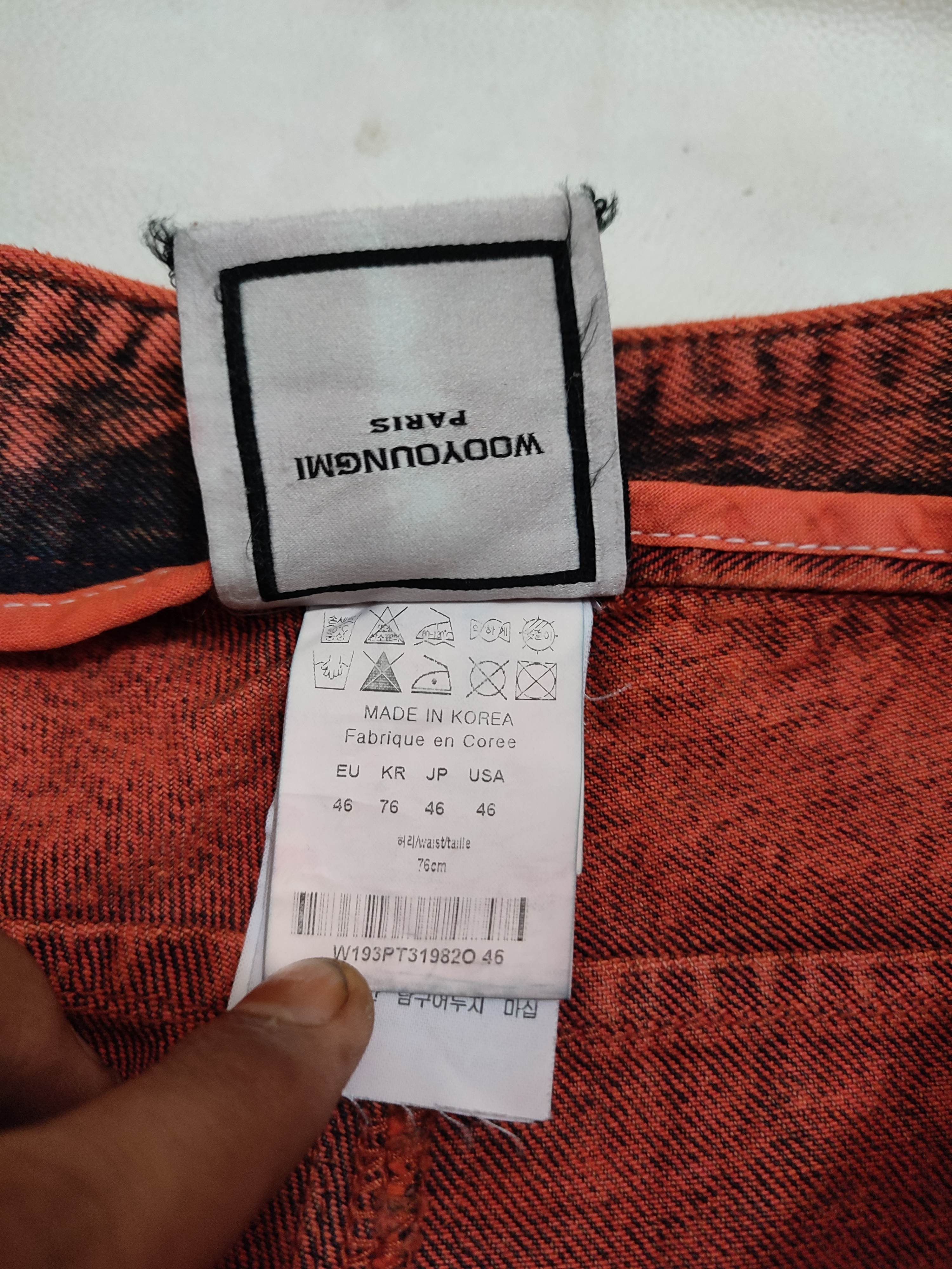 Wooyoungmi Wooyoungmi Paris Orange Washed Denim Jeans Size US 30 / EU 46 - 10 Thumbnail