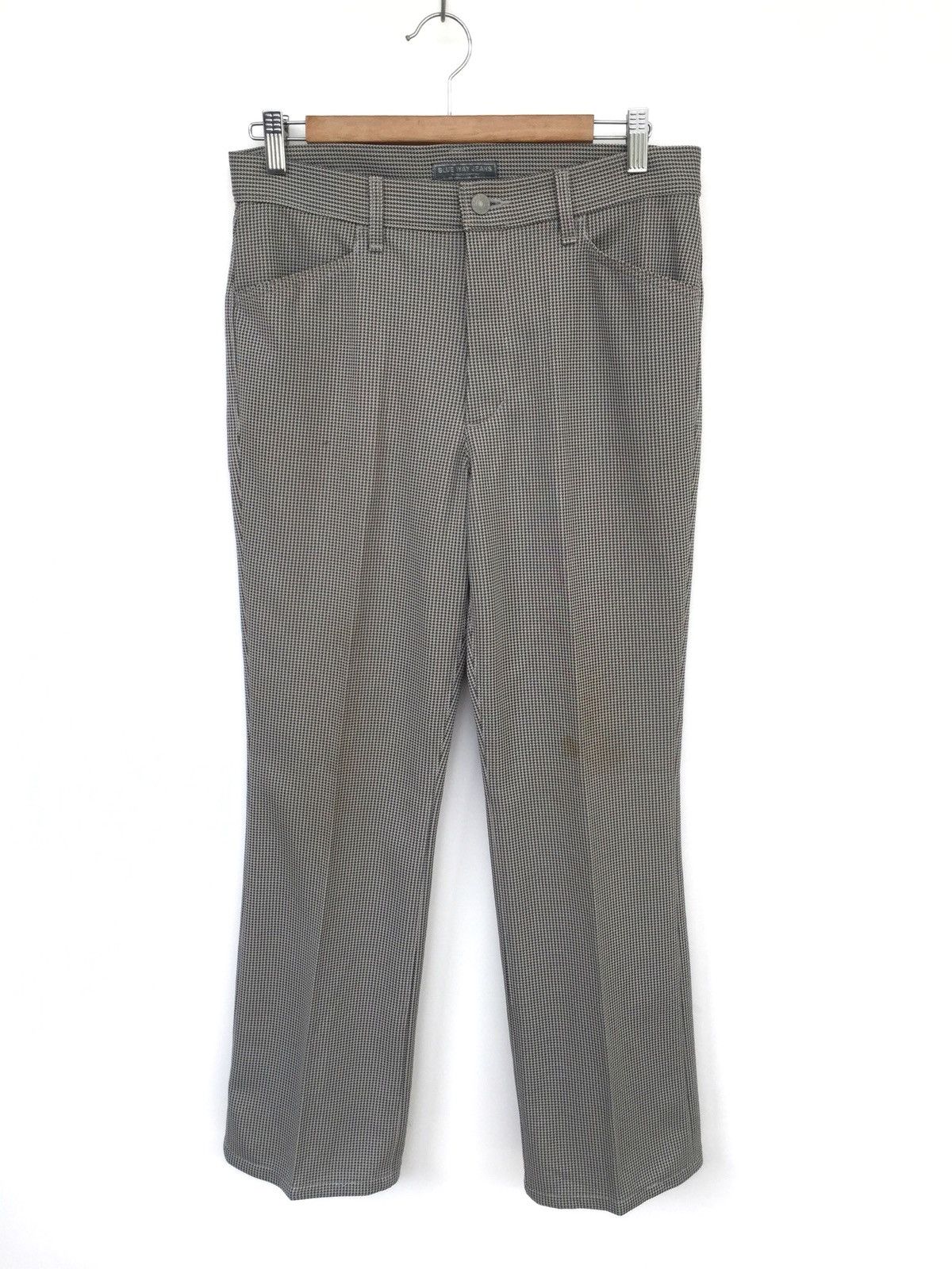 Japanese Brand Japan Brand Blue Way Checked Plaid Sta-Press Stretched Pants Size US 32 / EU 48 - 2 Thumbnail