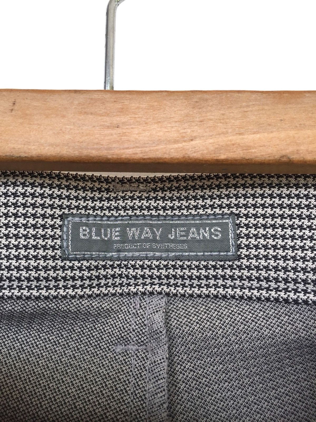 Japanese Brand Japan Brand Blue Way Checked Plaid Sta-Press Stretched Pants Size US 32 / EU 48 - 6 Thumbnail