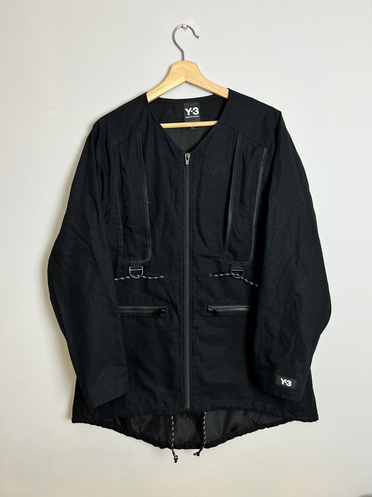 image of Sample Y-3 Adidas Parka Jacket Small Techwear Hype Very Rare in Black, Men's