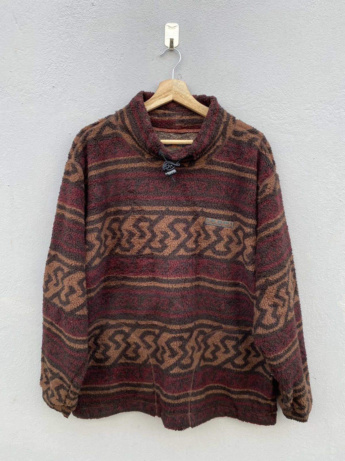 Vintage NPCA Designed by Team Hamano Brown Deep Pile Fleece