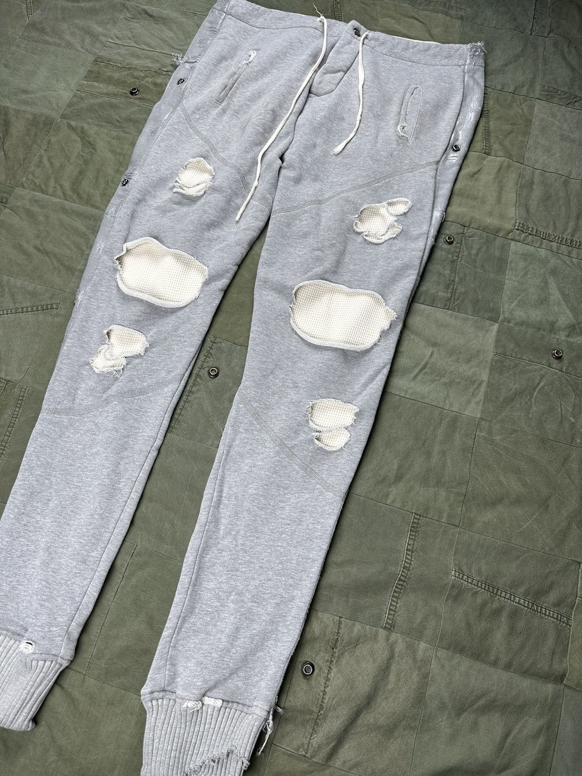 Greg Lauren Destroyed GL Sweatpants Size US 34 / EU 50 - 2 Thumbnail