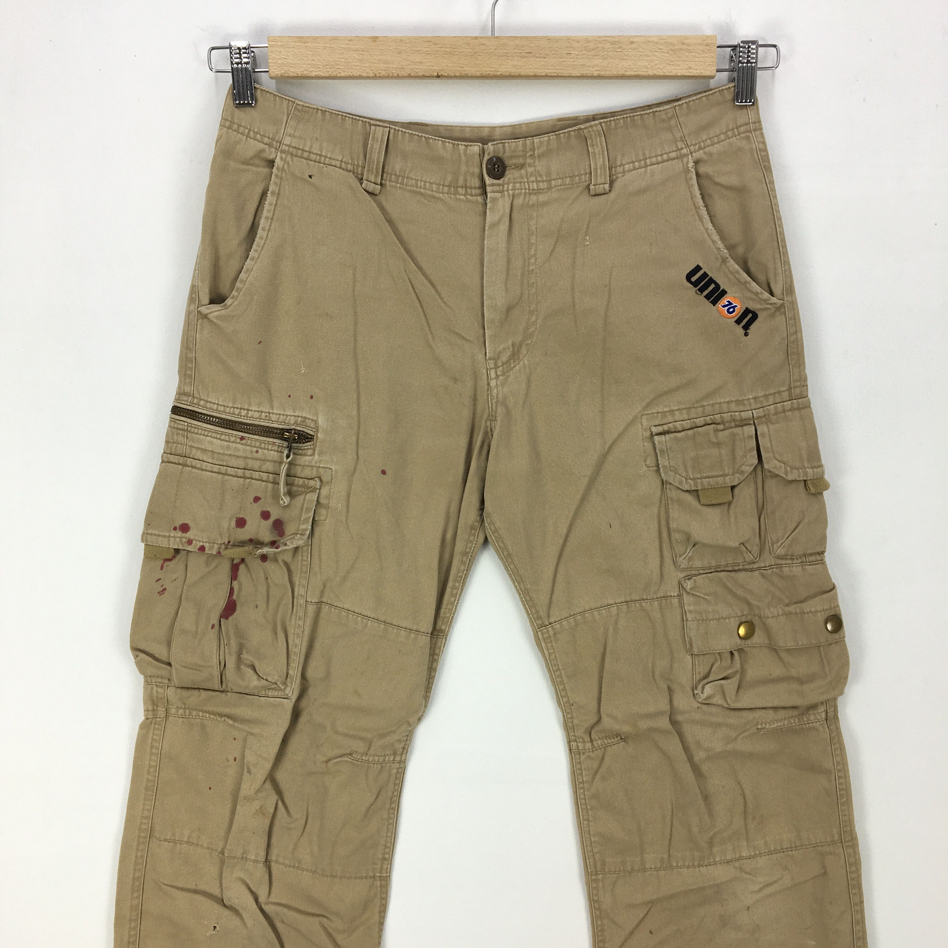 Japanese Brand × Vintage Union 76 Product Cargo Pants Japanese Racing Trousers Size US 32 / EU 48 - 3 Thumbnail