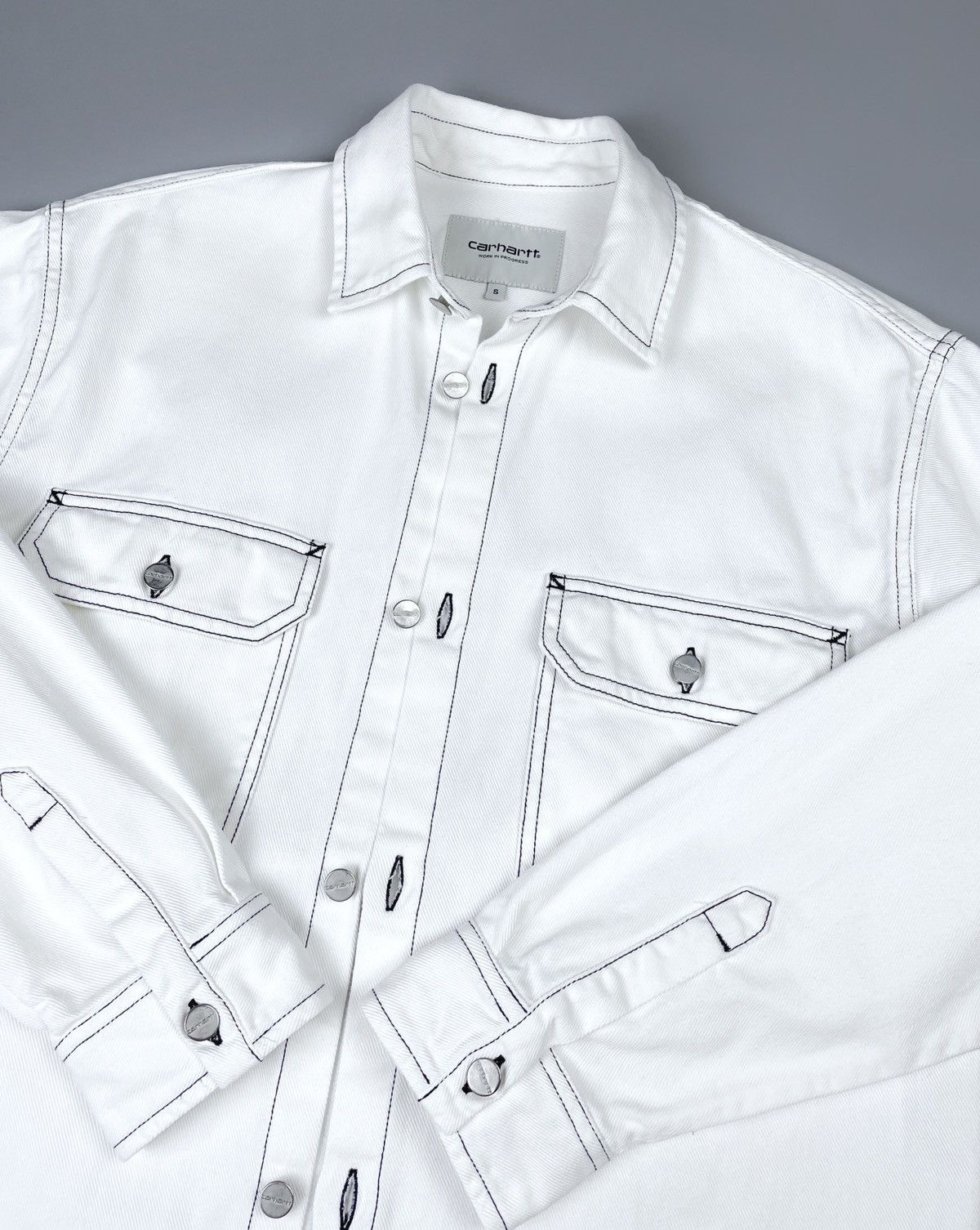 Carhartt Carhartt WIP Cotton Twill Denim Pocket LS Overshirt Size S Size US S / EU 44-46 / 1 - 7 Thumbnail