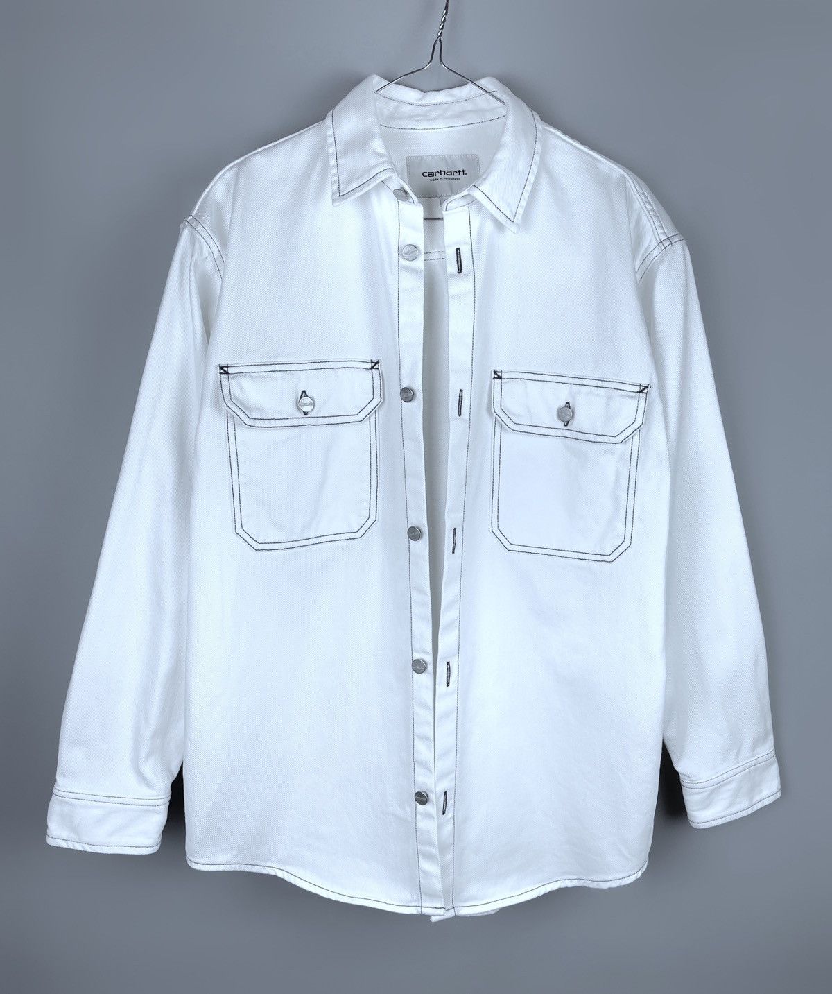 Carhartt Carhartt WIP Cotton Twill Denim Pocket LS Overshirt Size S Size US S / EU 44-46 / 1 - 1 Thumbnail