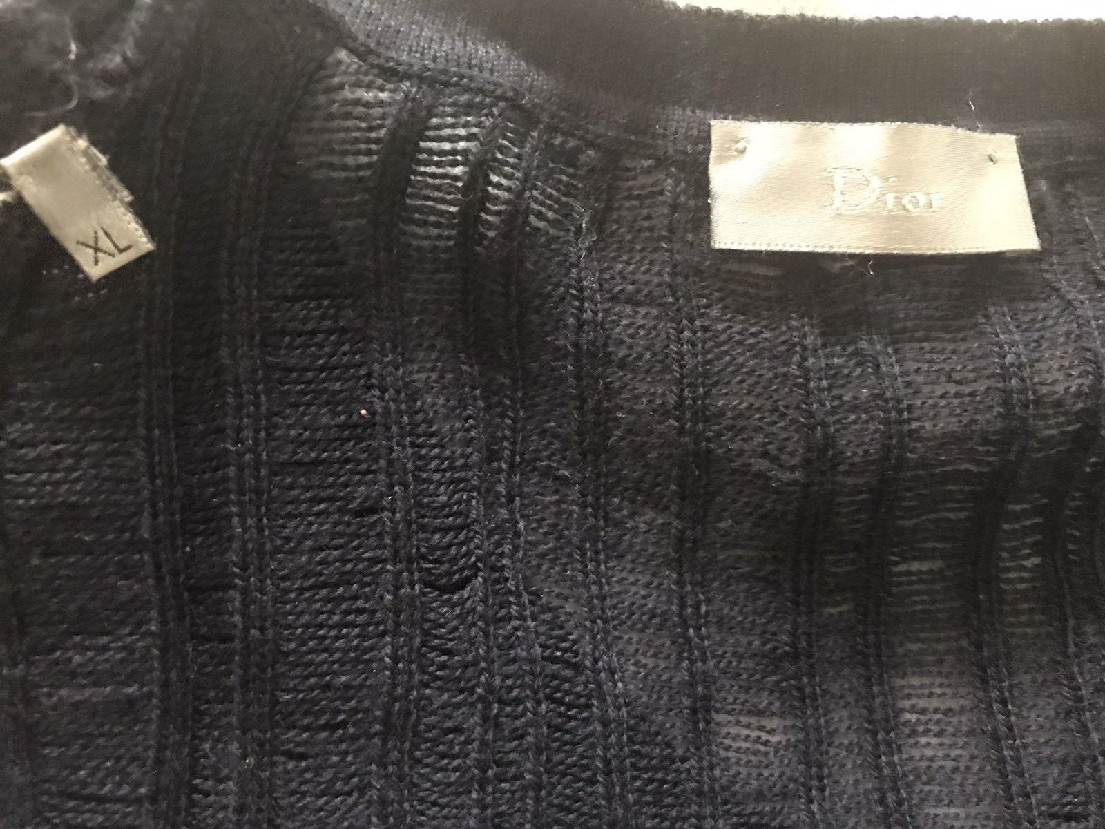Dior × Hedi Slimane DIOR HOMME BY HEDI SLIMANE L/SLEEVE MESH KNIT TOP - SS2007 Size US L / EU 52-54 / 3 - 15 Thumbnail