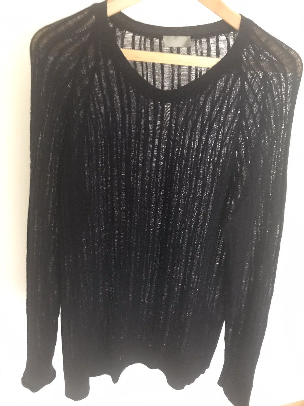 Dior × Hedi Slimane DIOR HOMME BY HEDI SLIMANE L/SLEEVE MESH KNIT TOP - SS2007 Size US L / EU 52-54 / 3 - 11 Thumbnail