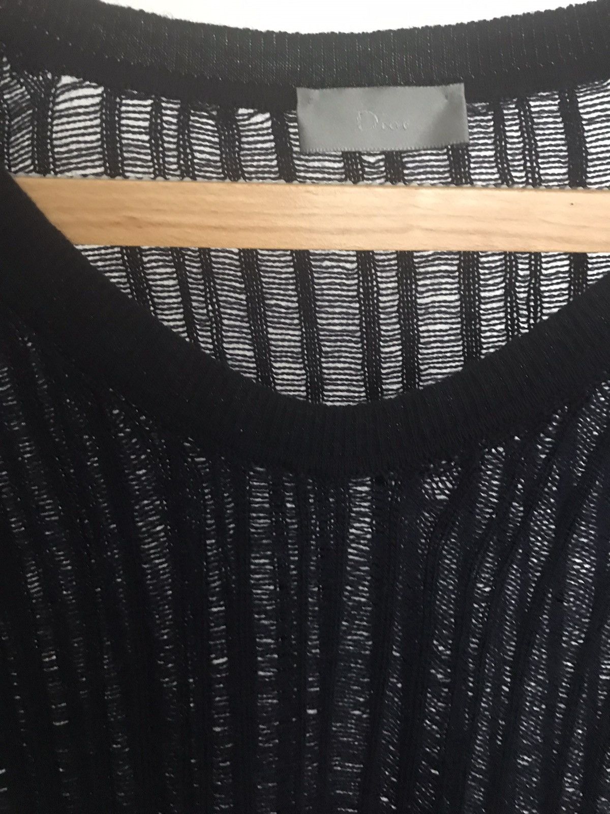 Dior × Hedi Slimane DIOR HOMME BY HEDI SLIMANE L/SLEEVE MESH KNIT TOP - SS2007 Size US L / EU 52-54 / 3 - 7 Thumbnail