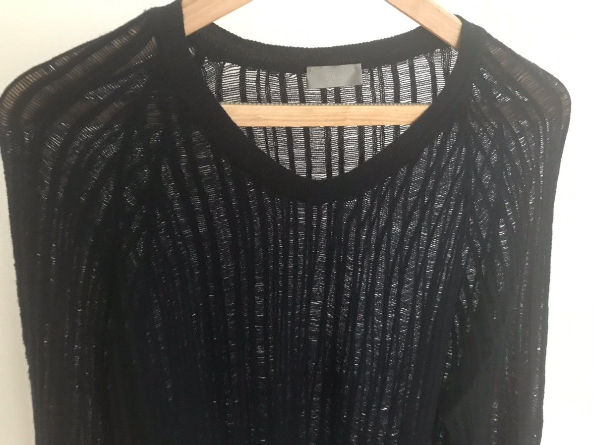 Dior × Hedi Slimane DIOR HOMME BY HEDI SLIMANE L/SLEEVE MESH KNIT TOP - SS2007 Size US L / EU 52-54 / 3 - 3 Thumbnail