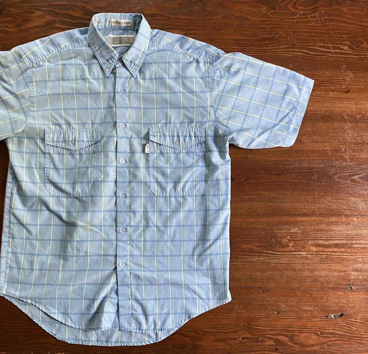 Levi's Vintage 1990 Levis Silver Label Plaid Short Sleeve Button Up Size US M / EU 48-50 / 2 - 1 Thumbnail