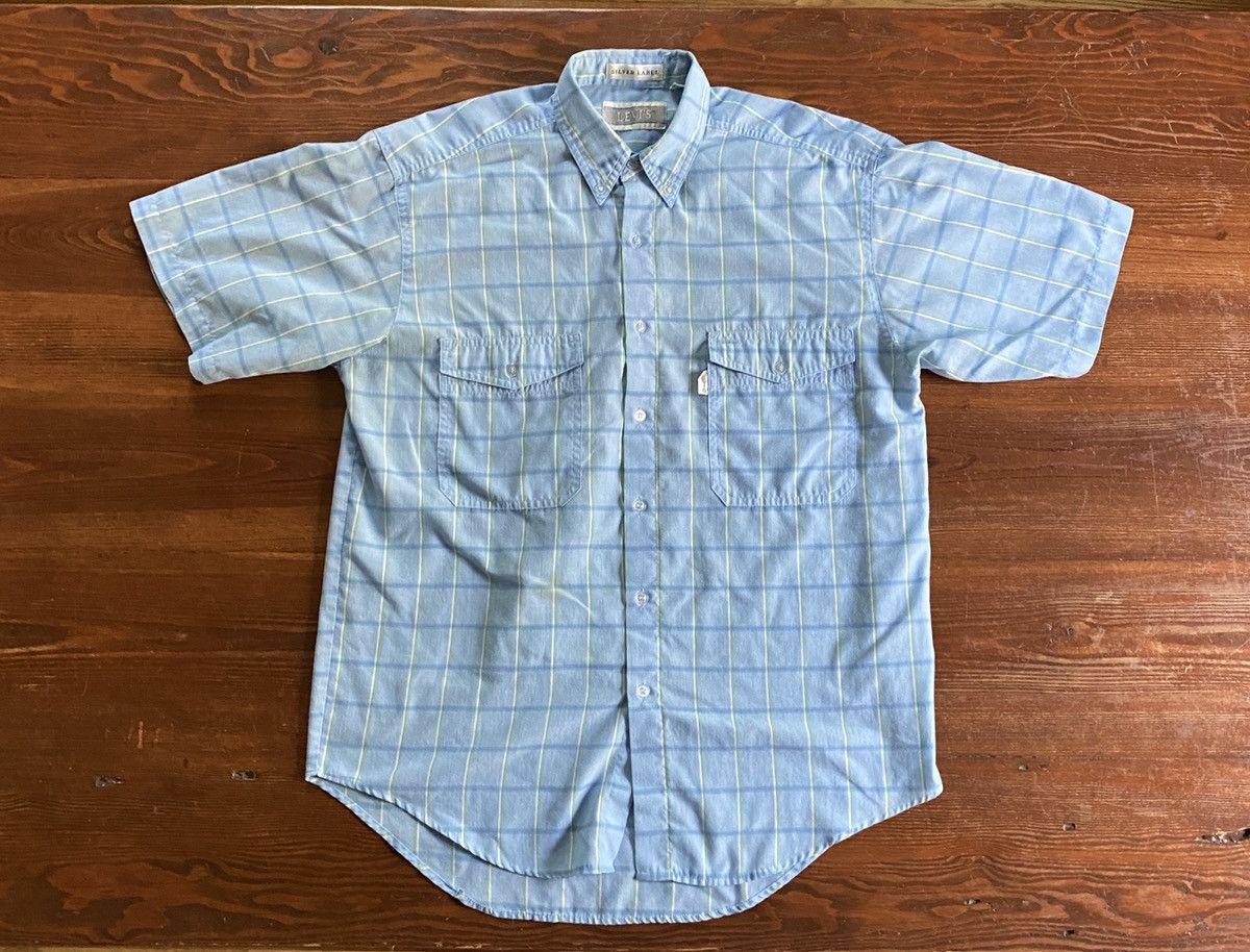 Levi's Vintage 1990 Levis Silver Label Plaid Short Sleeve Button Up Size US M / EU 48-50 / 2 - 2 Thumbnail