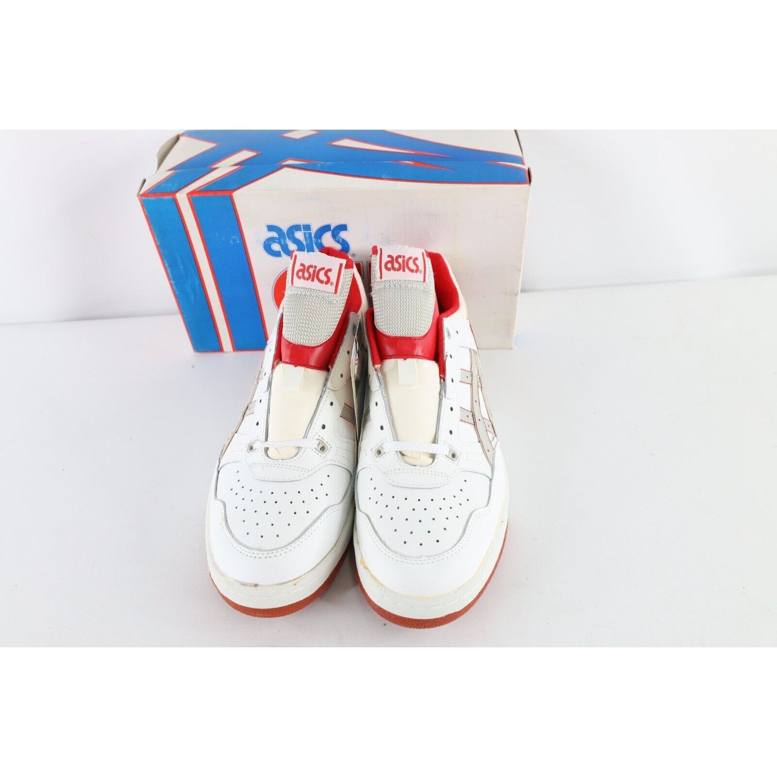 Asics × Vintage NOS Vtg 90s Asics Spell Out Gel Extreme Sneakers White Red Size US 13 / EU 46 - 2 Thumbnail