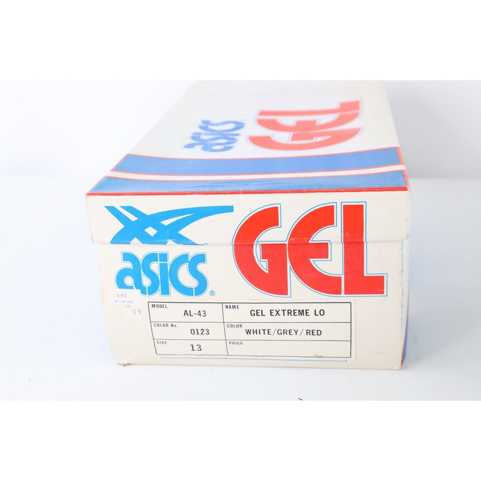 Asics × Vintage NOS Vtg 90s Asics Spell Out Gel Extreme Sneakers White Red Size US 13 / EU 46 - 12 Thumbnail