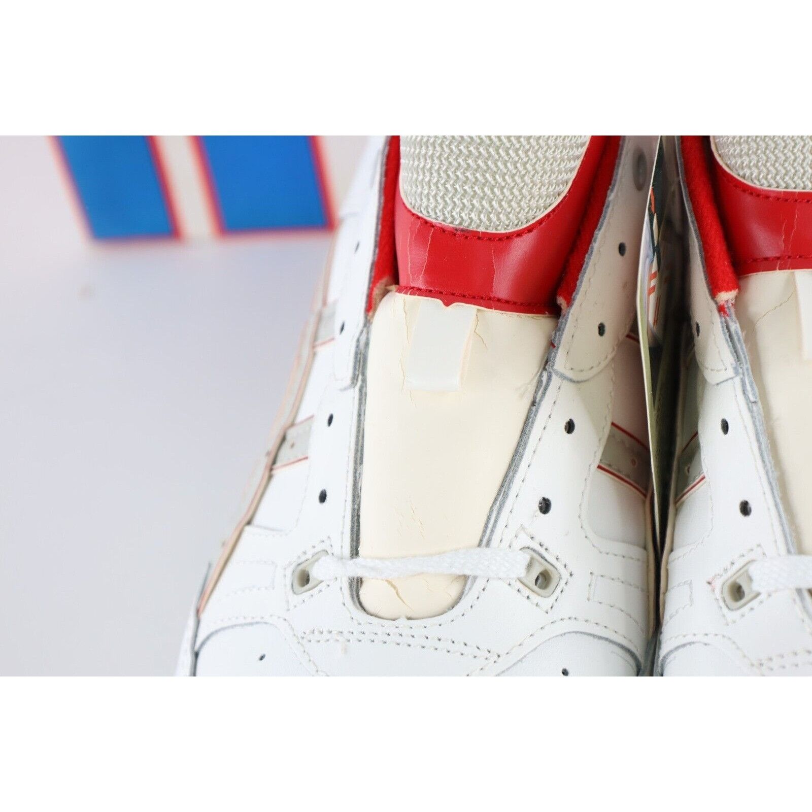 Asics × Vintage NOS Vtg 90s Asics Spell Out Gel Extreme Sneakers White Red Size US 13 / EU 46 - 3 Thumbnail