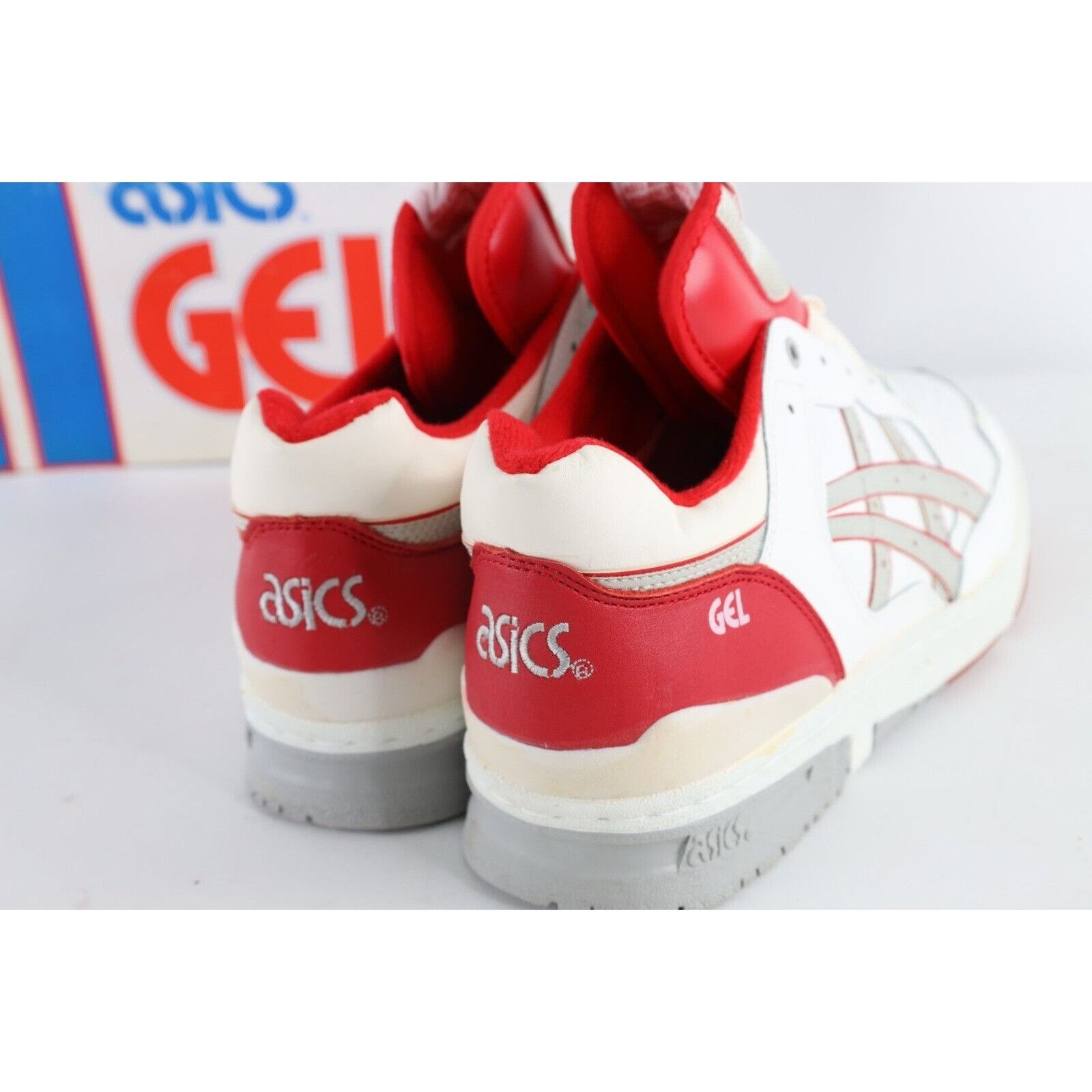 Asics × Vintage NOS Vtg 90s Asics Spell Out Gel Extreme Sneakers White Red Size US 13 / EU 46 - 6 Thumbnail