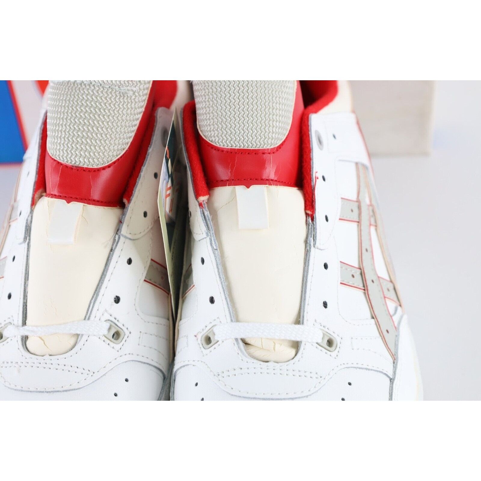 Asics × Vintage NOS Vtg 90s Asics Spell Out Gel Extreme Sneakers White Red Size US 13 / EU 46 - 4 Thumbnail