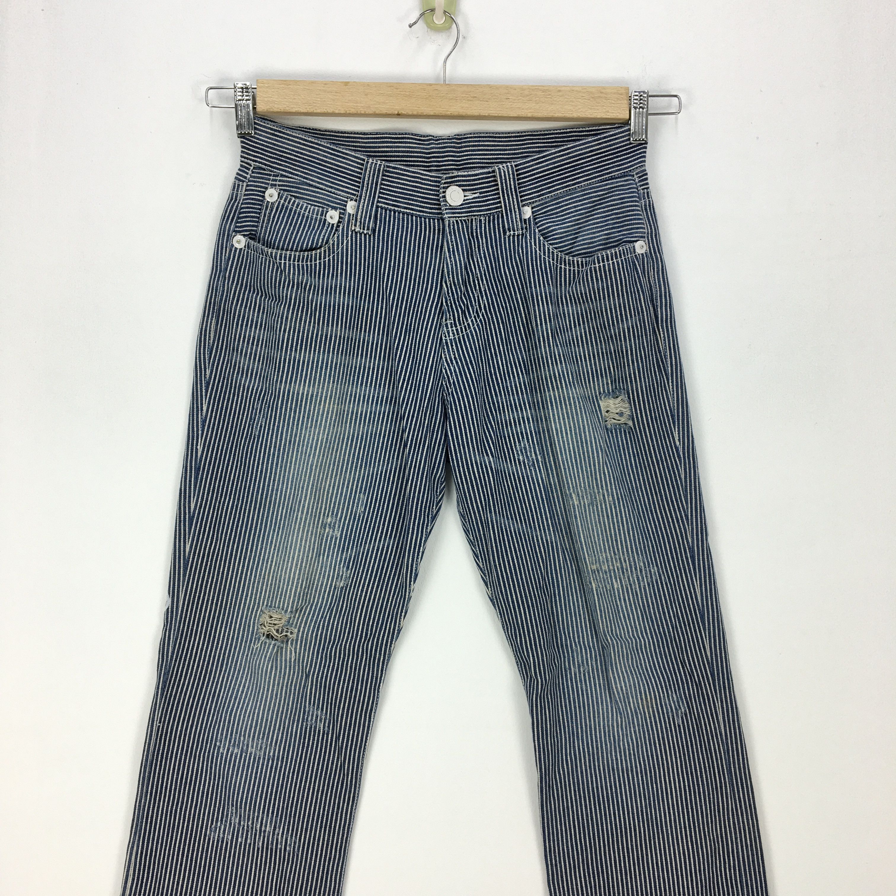 Japanese Brand Route 57 Japanese Hickory Jeans Pants Trousers - BS45462. Size 28" / US 6 / IT 42 - 6 Thumbnail