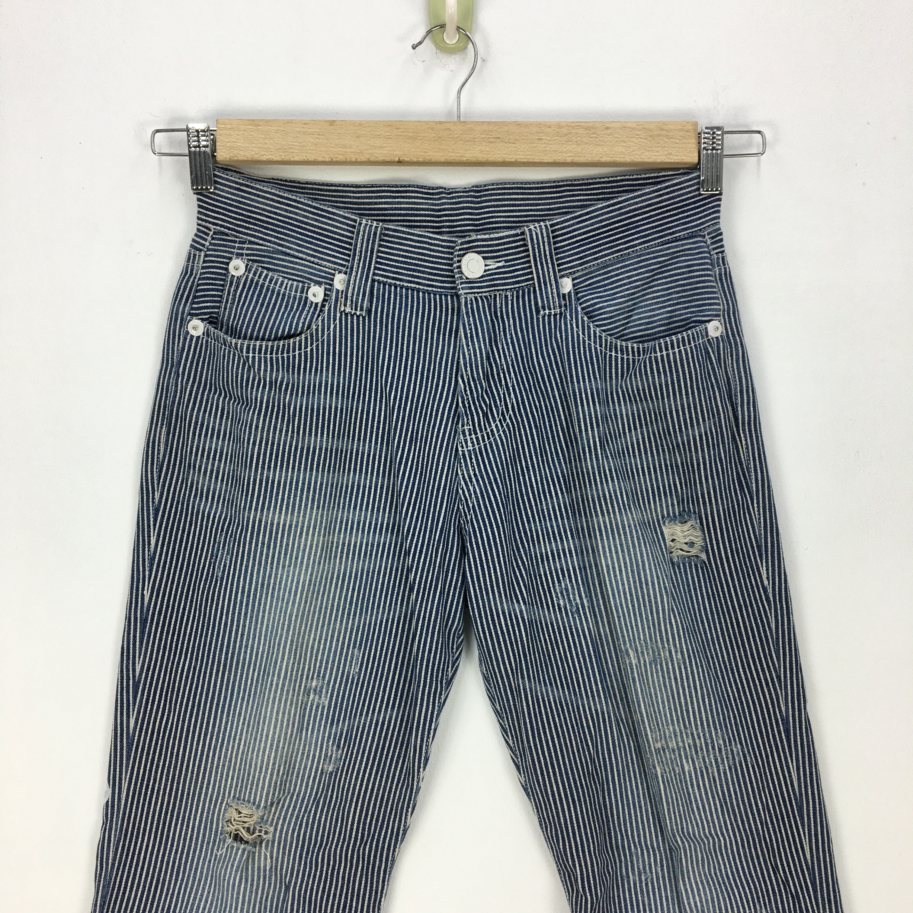 Japanese Brand Route 57 Japanese Hickory Jeans Pants Trousers - BS45462. Size 28" / US 6 / IT 42 - 4 Thumbnail