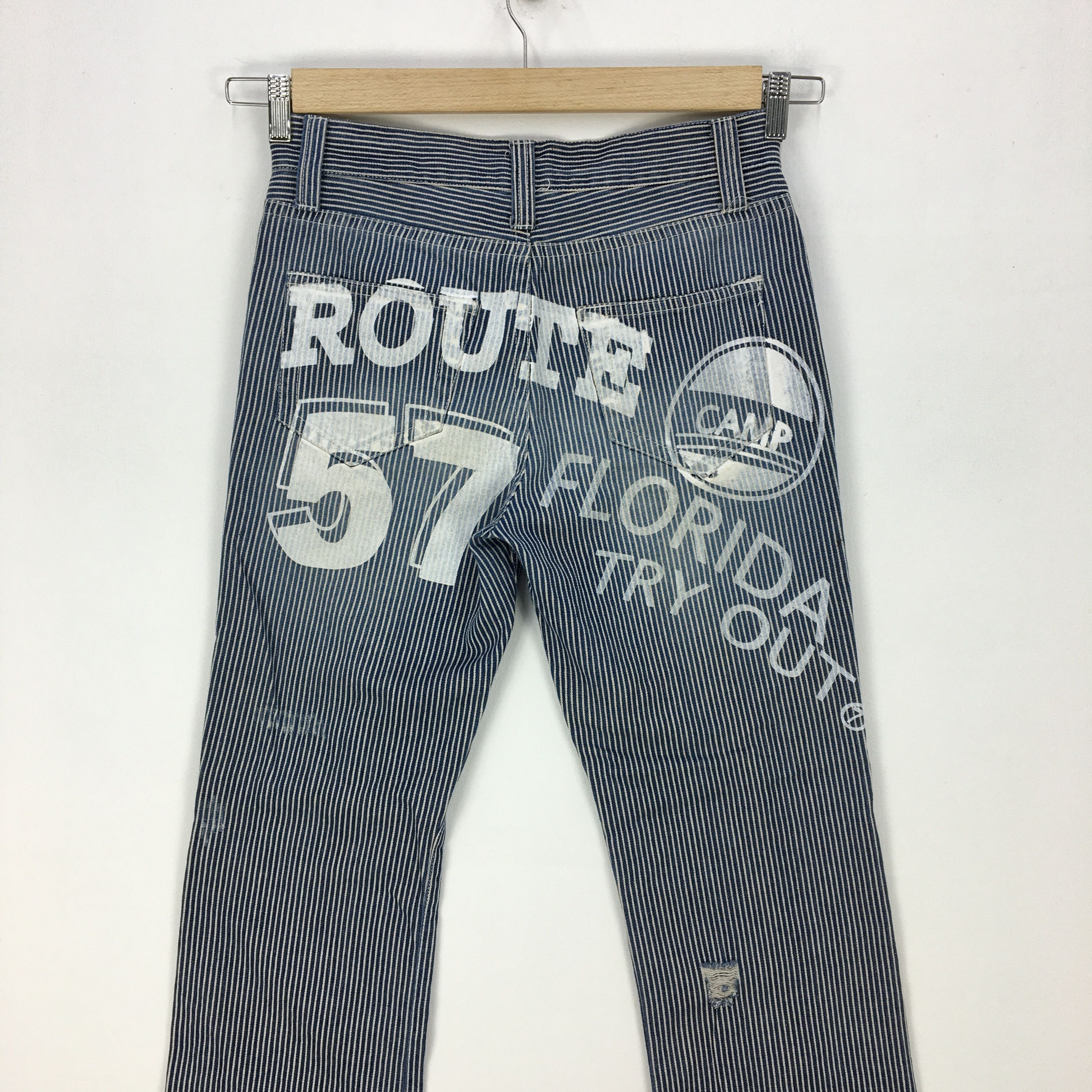 Japanese Brand Route 57 Japanese Hickory Jeans Pants Trousers - BS45462. Size 28" / US 6 / IT 42 - 5 Thumbnail