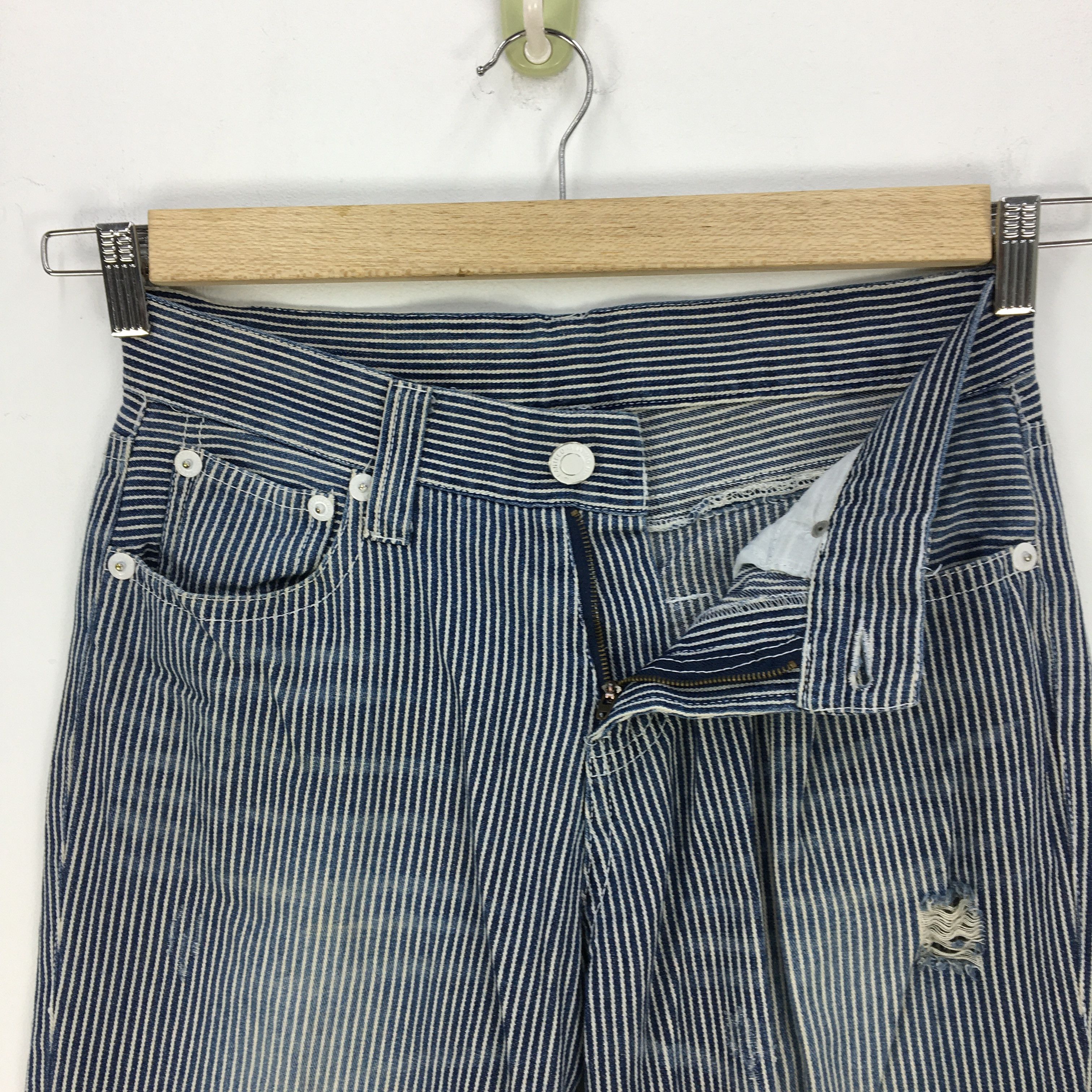 Japanese Brand Route 57 Japanese Hickory Jeans Pants Trousers - BS45462. Size 28" / US 6 / IT 42 - 7 Thumbnail