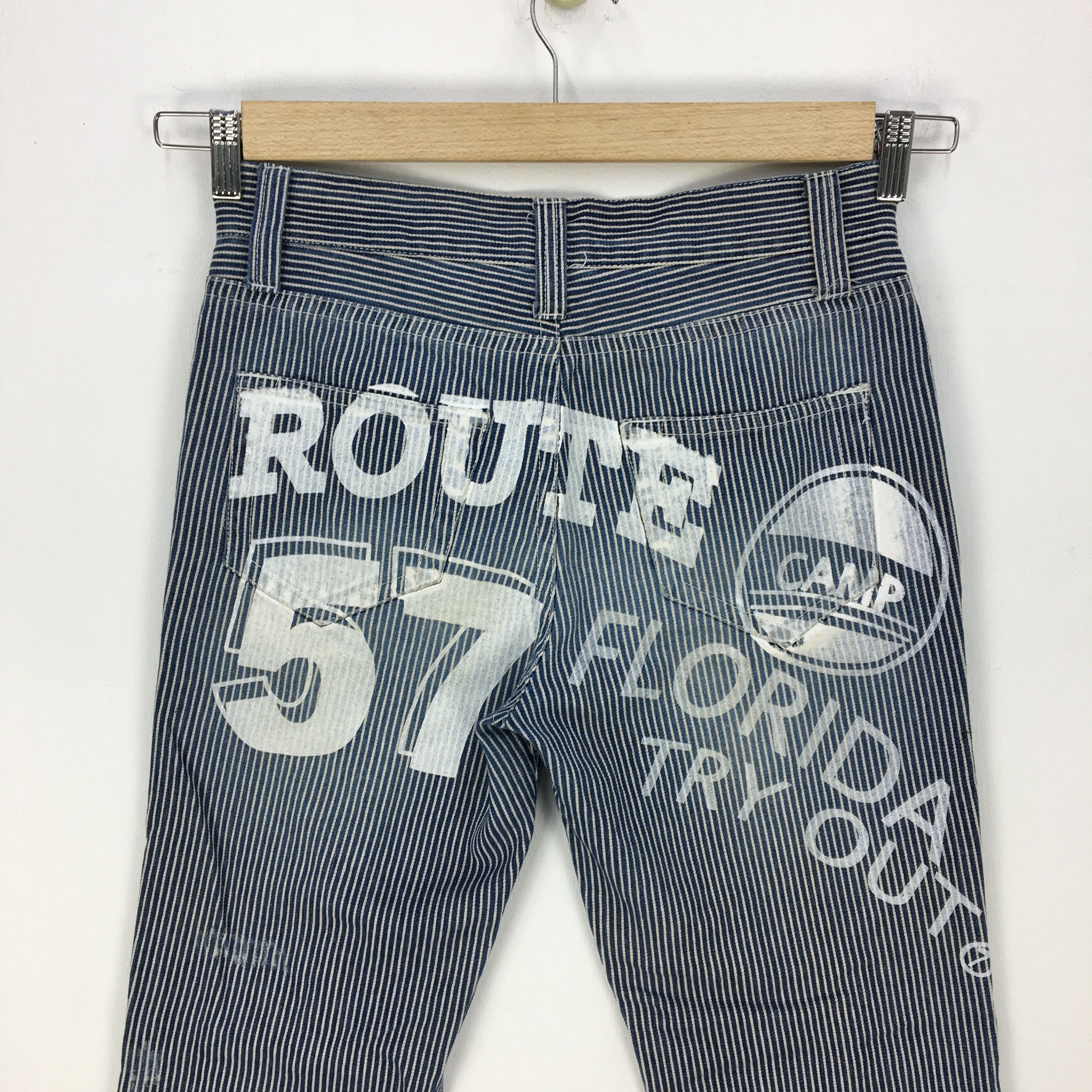 Japanese Brand Route 57 Japanese Hickory Jeans Pants Trousers - BS45462. Size 28" / US 6 / IT 42 - 3 Thumbnail