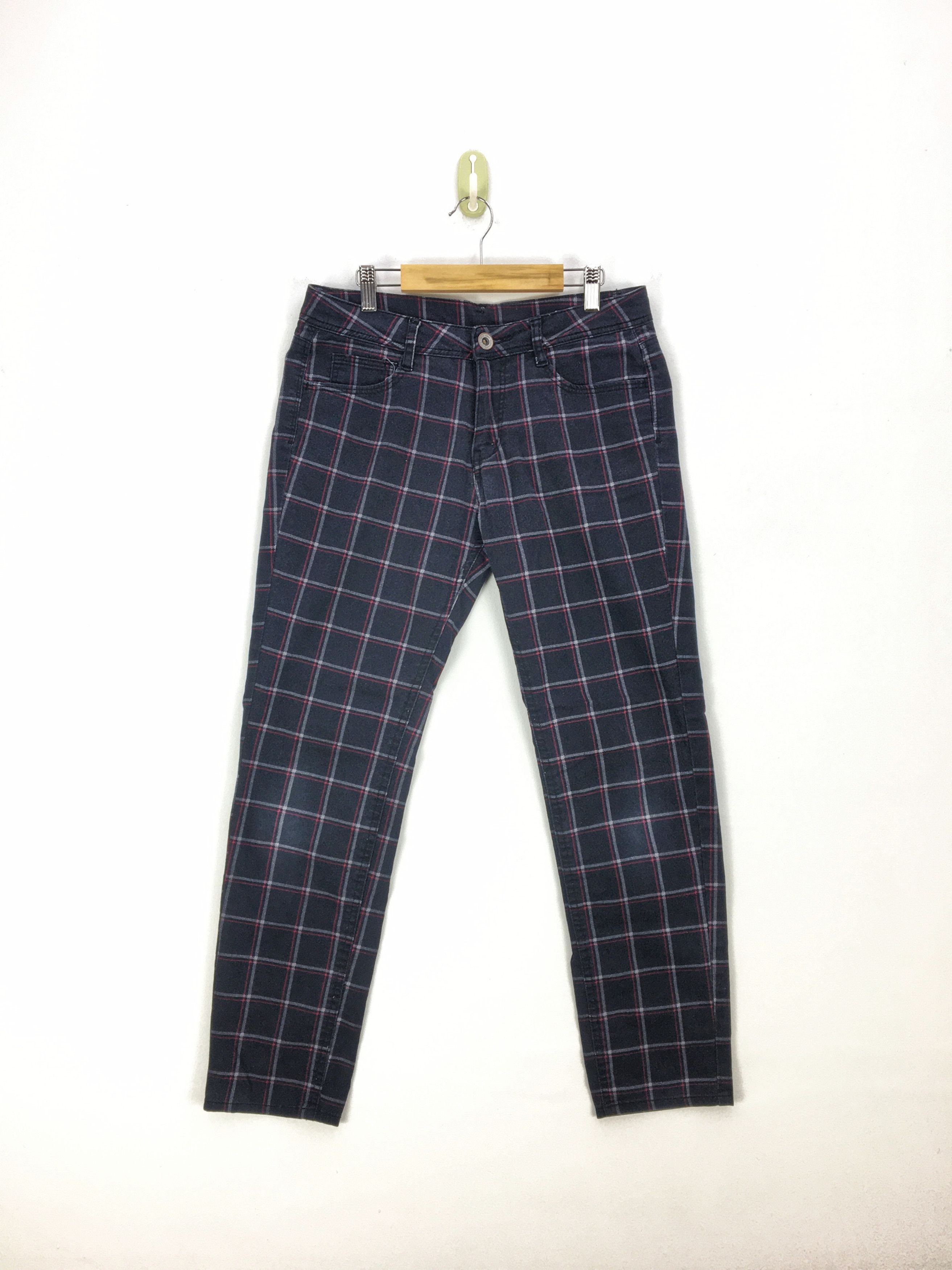 Japanese Brand × Vintage Japanese Checkered Trousers Tartan Plaid Punk Style Pants Size 28" / US 6 / IT 42 - 1 Thumbnail