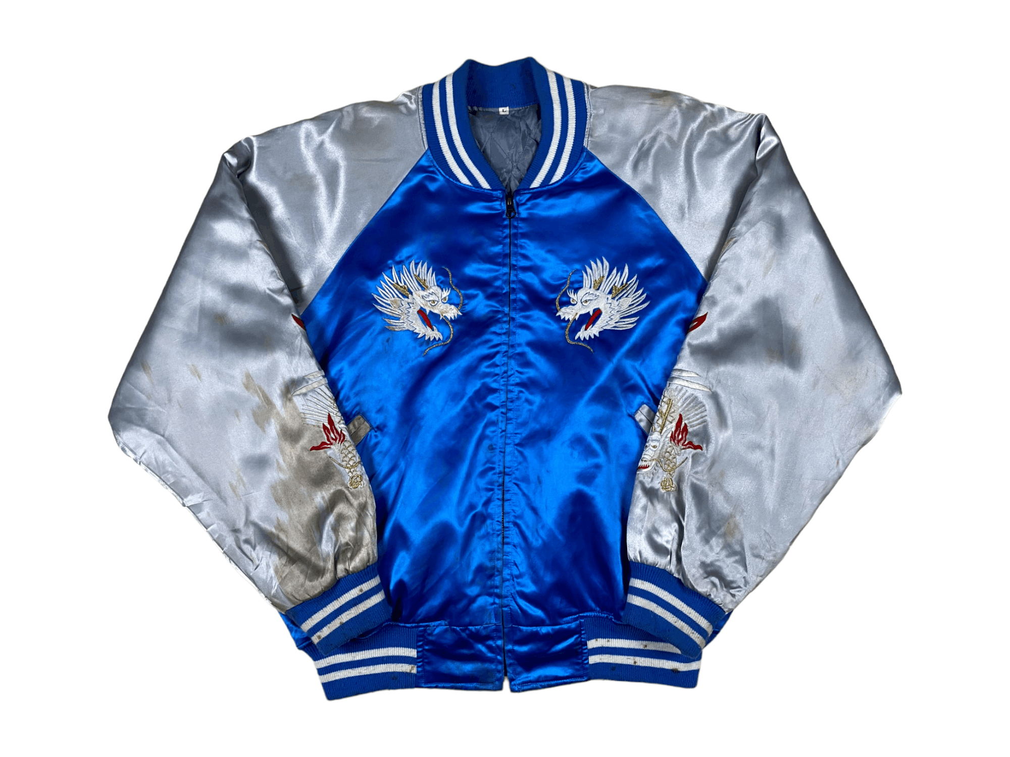 Japanese Brand × Vintage Vintage Sukajan Dragon Jacket Blue Size US L / EU 52-54 / 3 - 2 Thumbnail