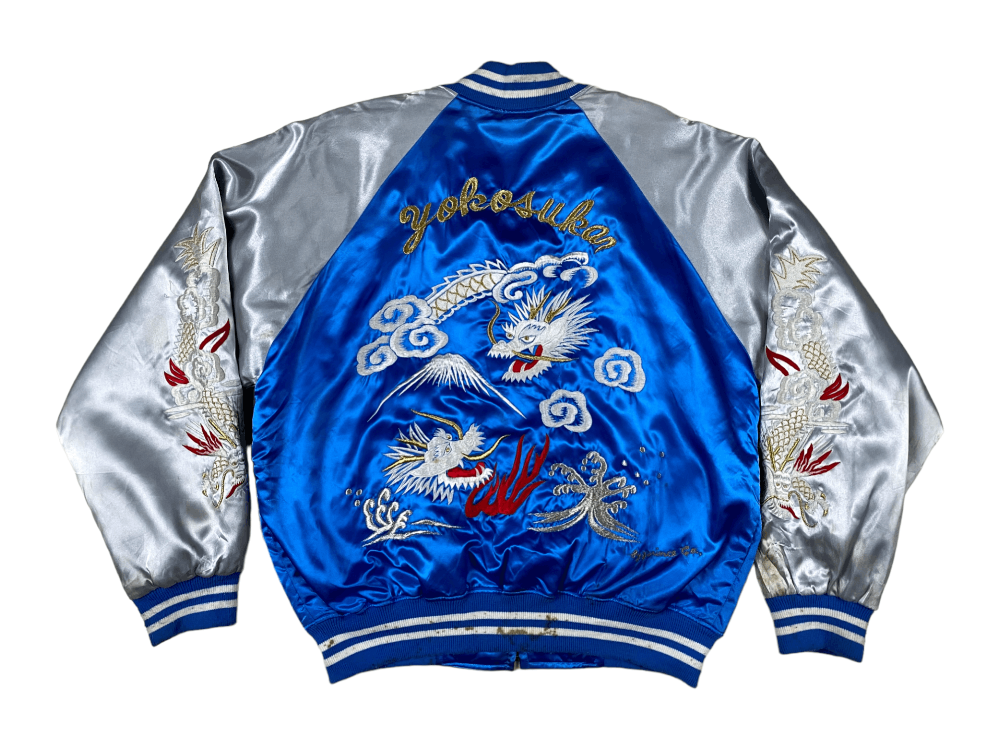 Japanese Brand × Vintage Vintage Sukajan Dragon Jacket Blue Size US L / EU 52-54 / 3 - 1 Thumbnail